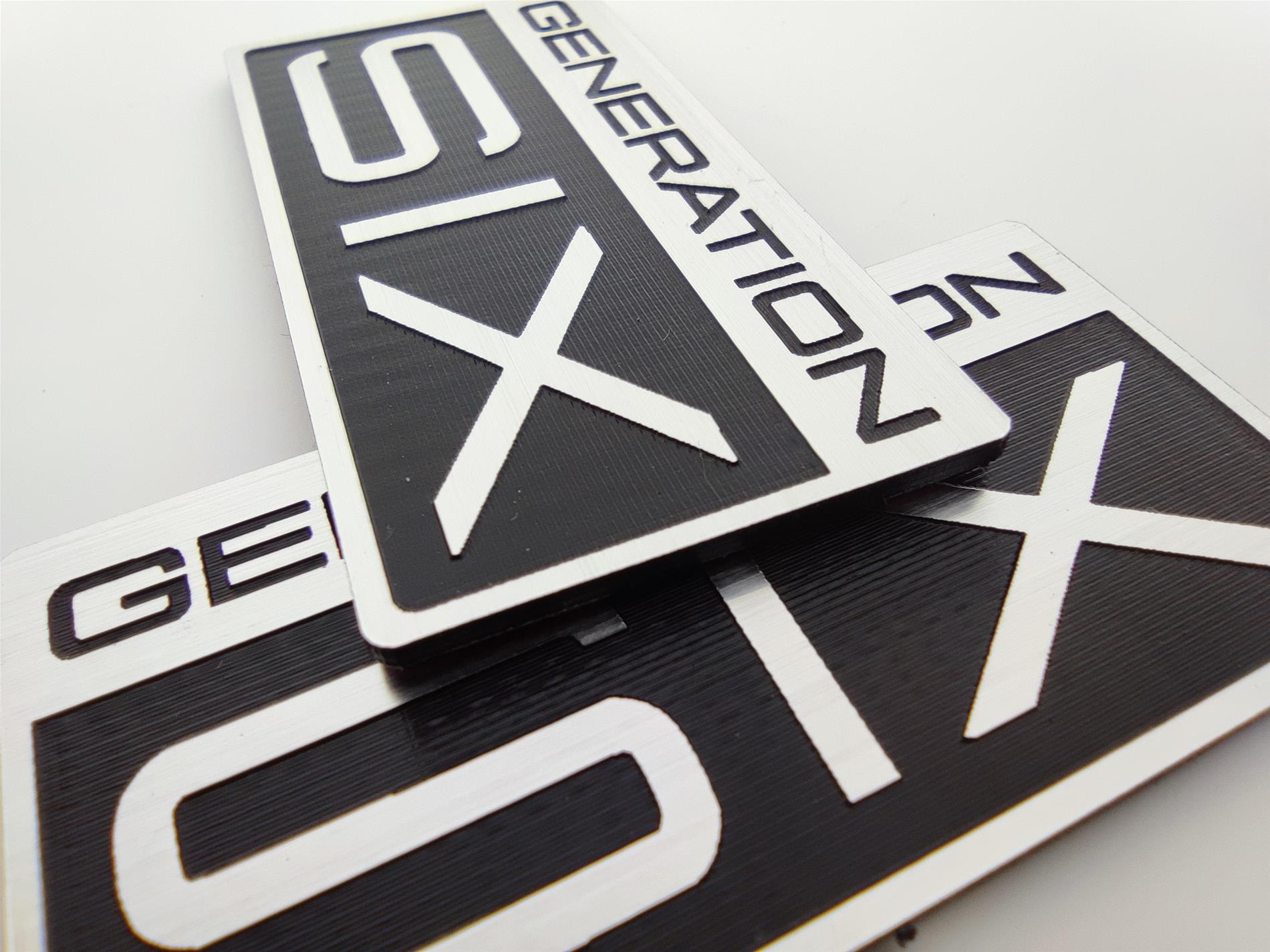 Volkswagen T6 Genaration Six alüminyum  Görünümlü  plastik etiket 2x - Resim 2