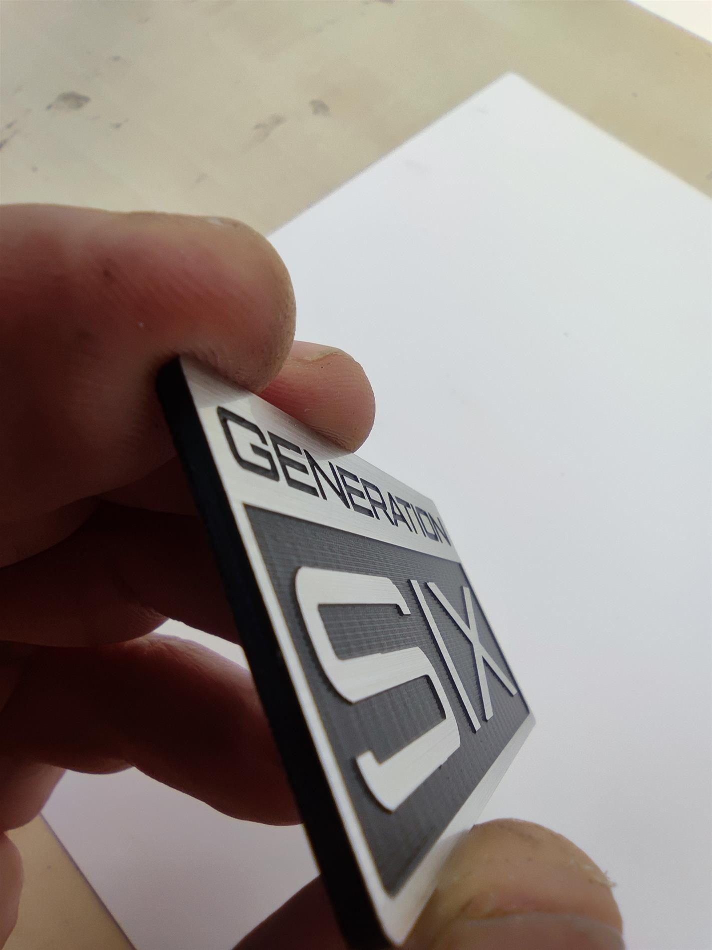 Volkswagen T6 Genaration Six alüminyum  Görünümlü  plastik etiket 2x - Resim 3