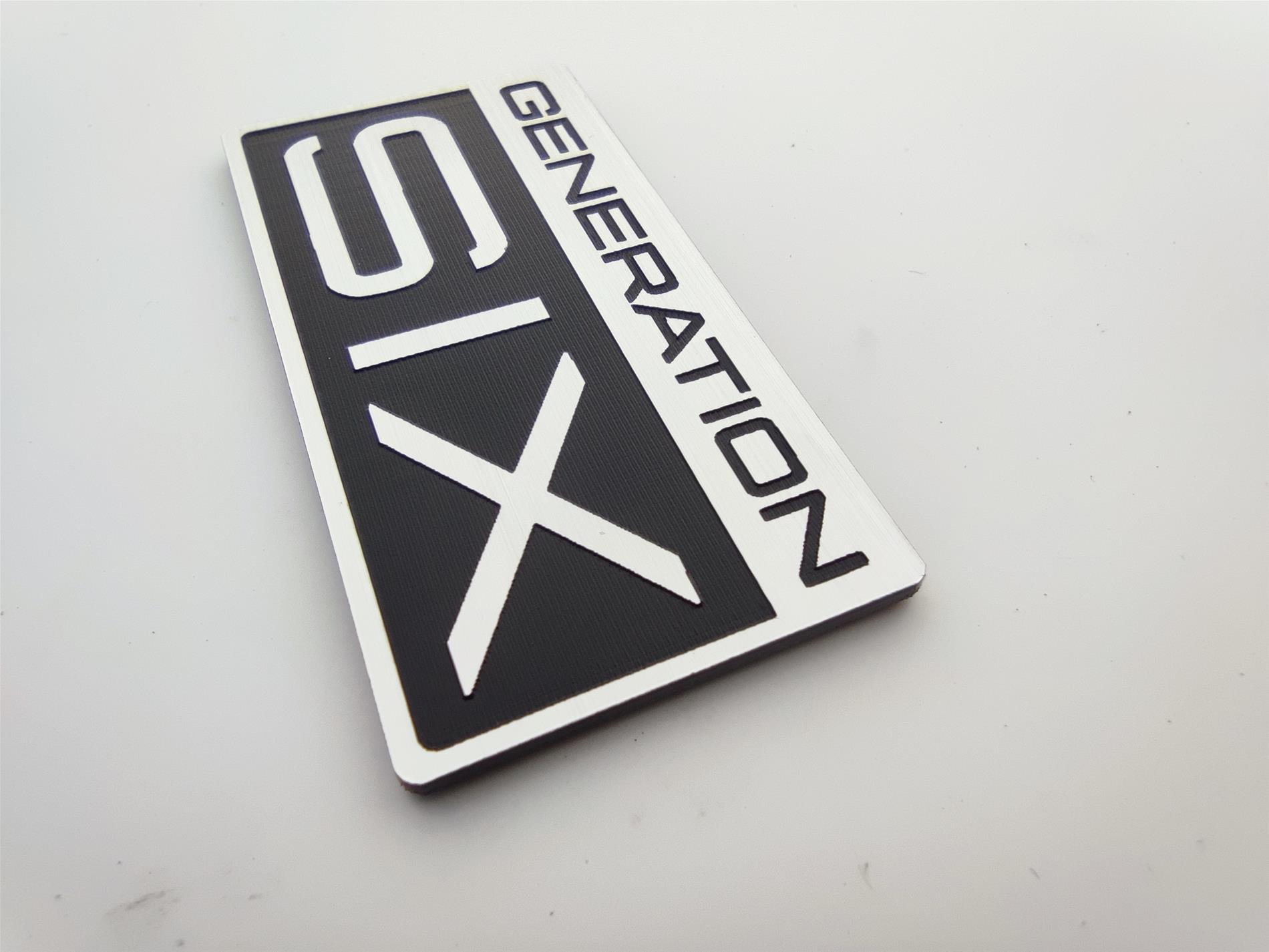 Volkswagen T6 Genaration Six alüminyum  Görünümlü  plastik etiket 2x - Resim 5