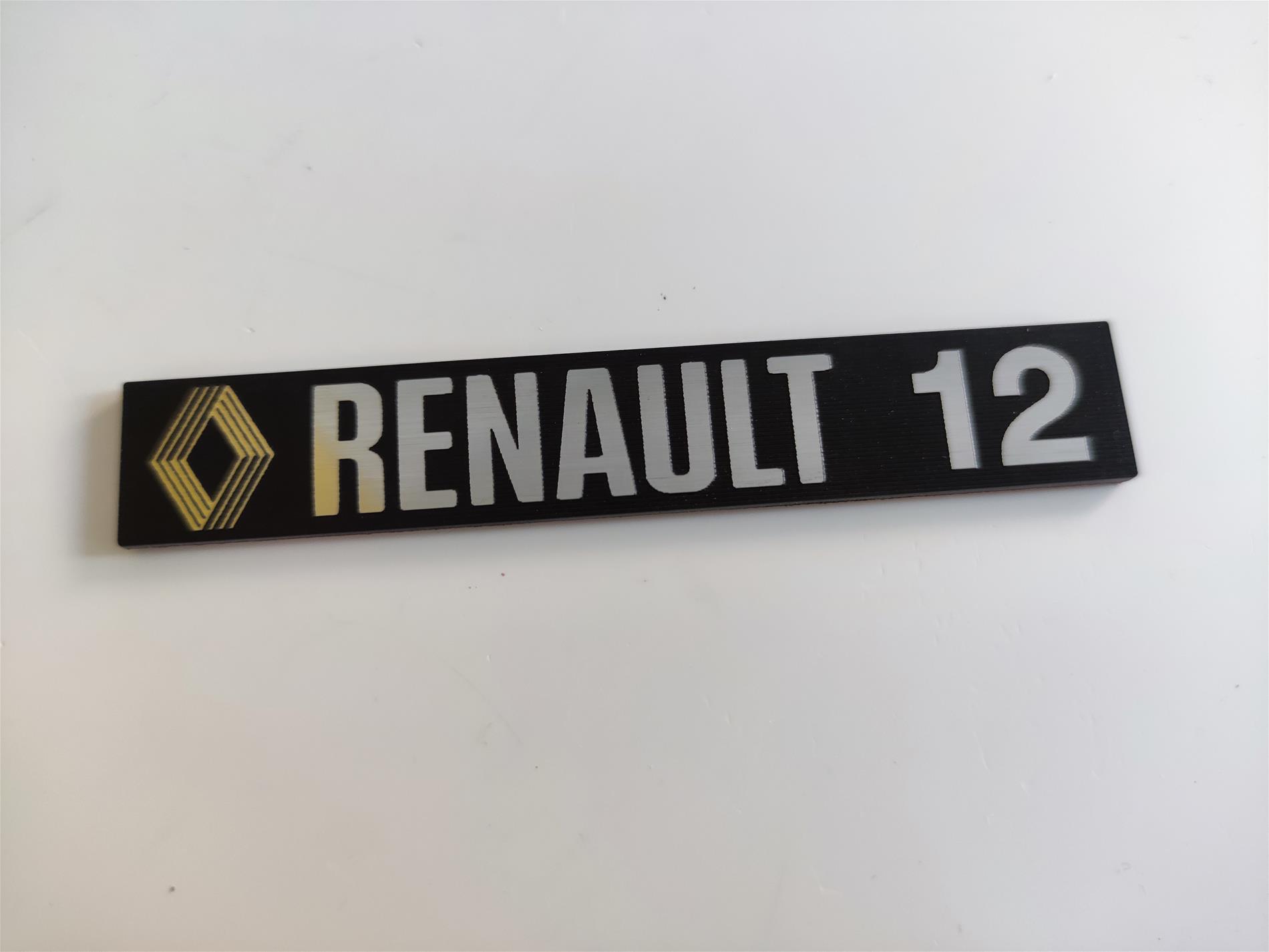 Renault 12 Toros  etiketi 9cm x 1,5cm