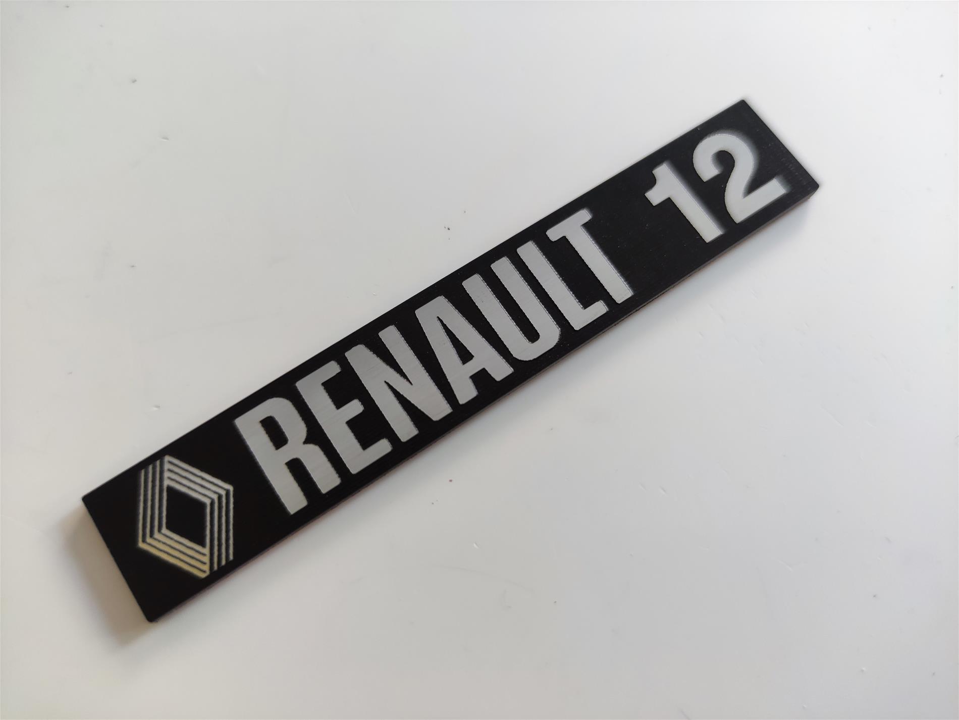 Renault 12 Toros  etiketi 9cm x 1,5cm - Resim 3