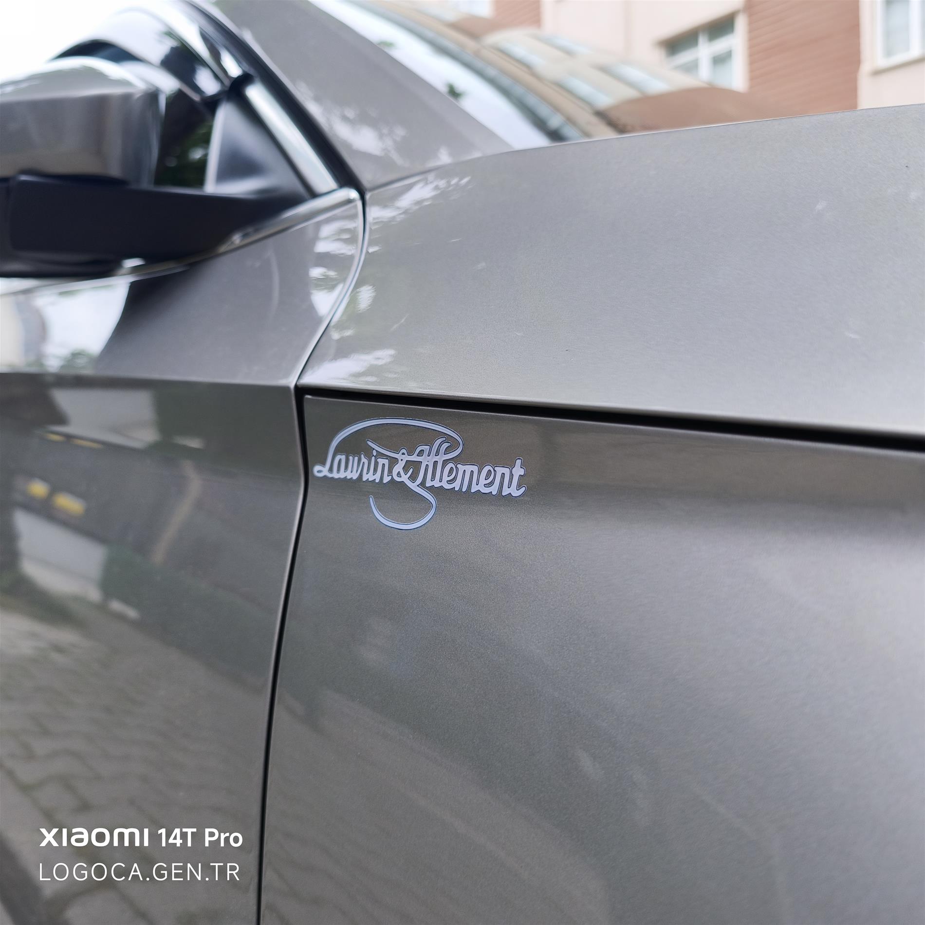 Skoda Laurin klement UV baskı etiket (2 adet 12x4cm) - Resim 7