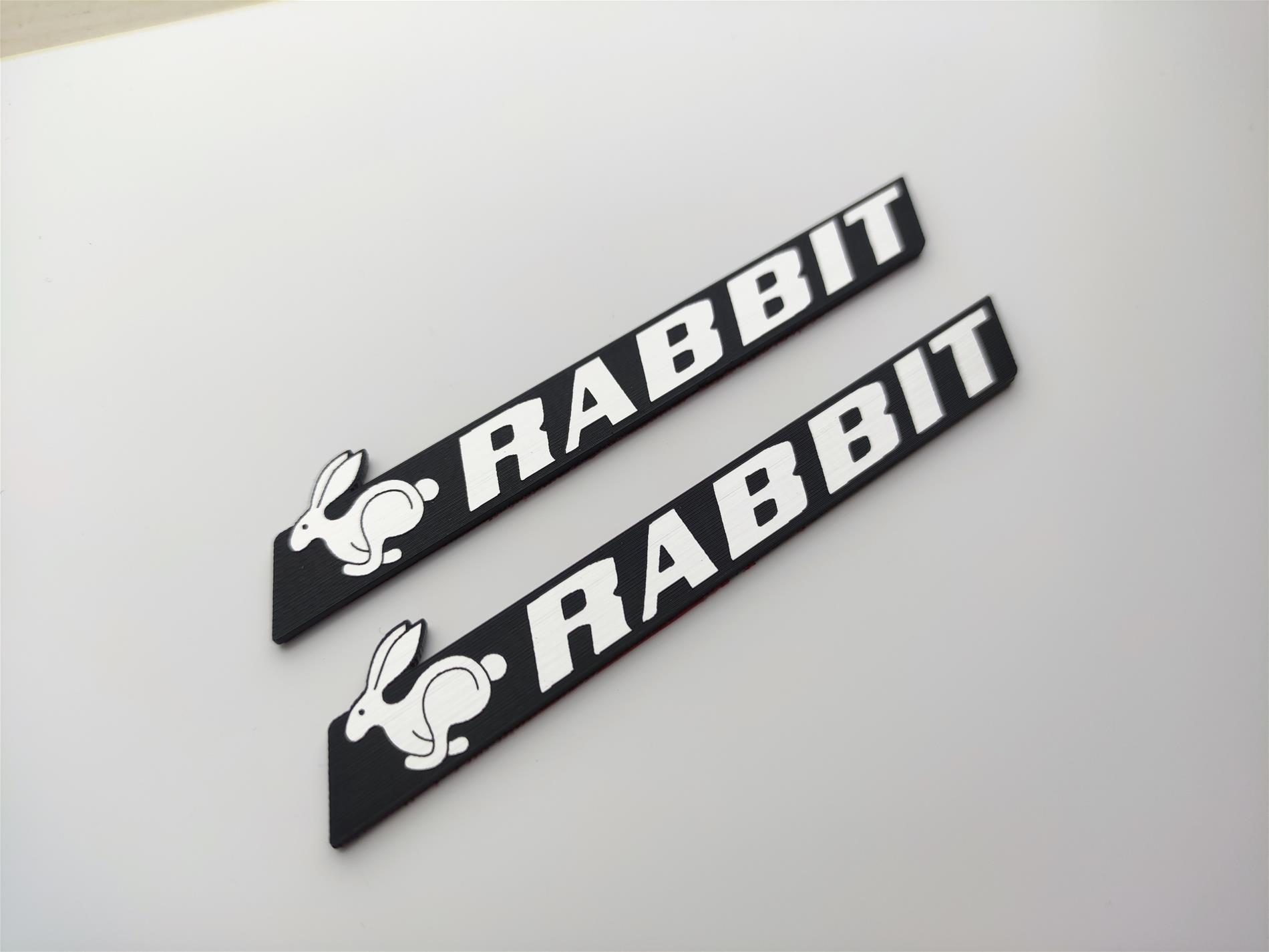 Volkswagen Rabbit Amblem Logo Etiket - Kaliteli - Resim 2