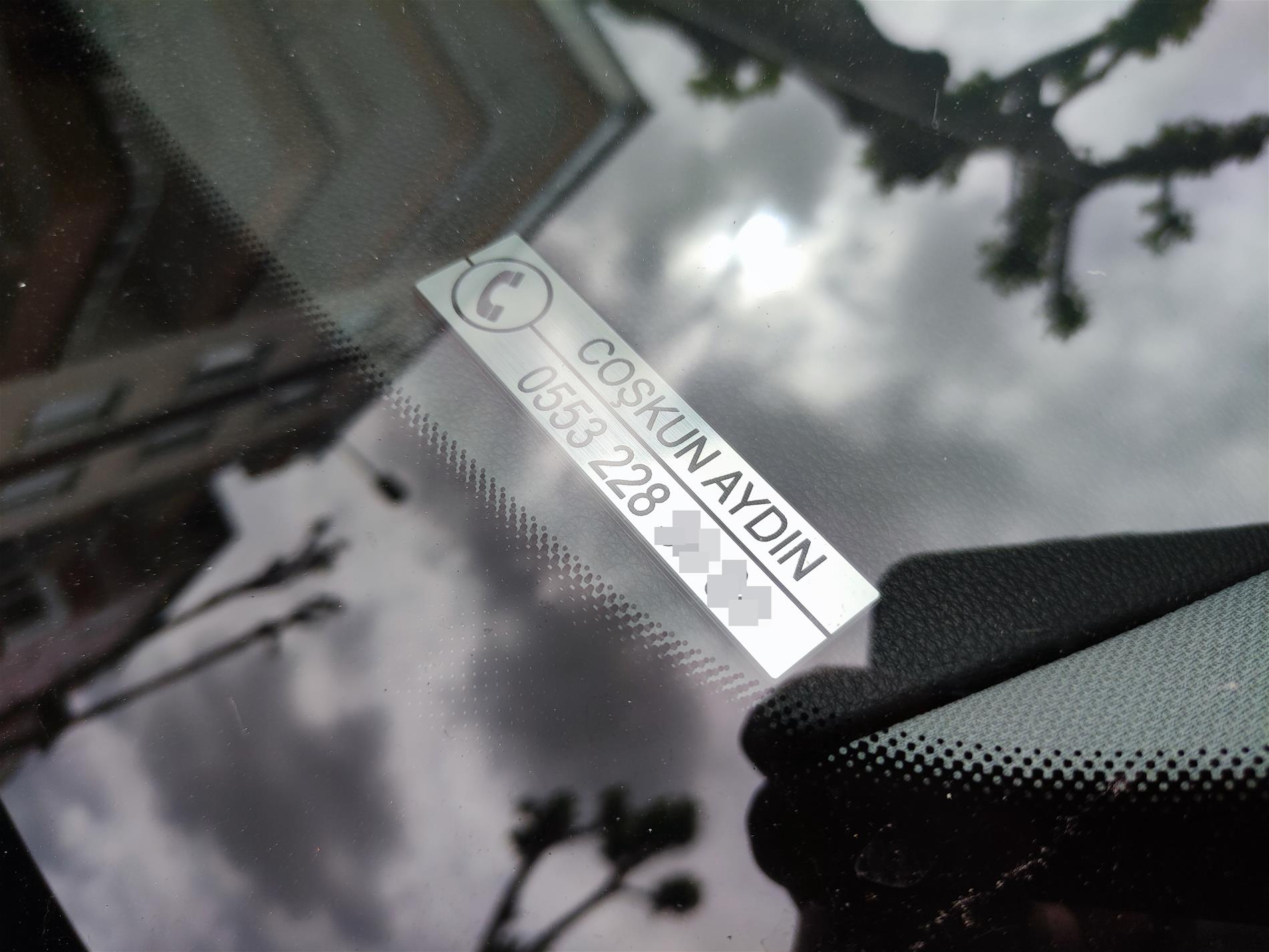 Araç içi yapıştırma Telefon numarası ve isimli veya isimsiz - Resim 2