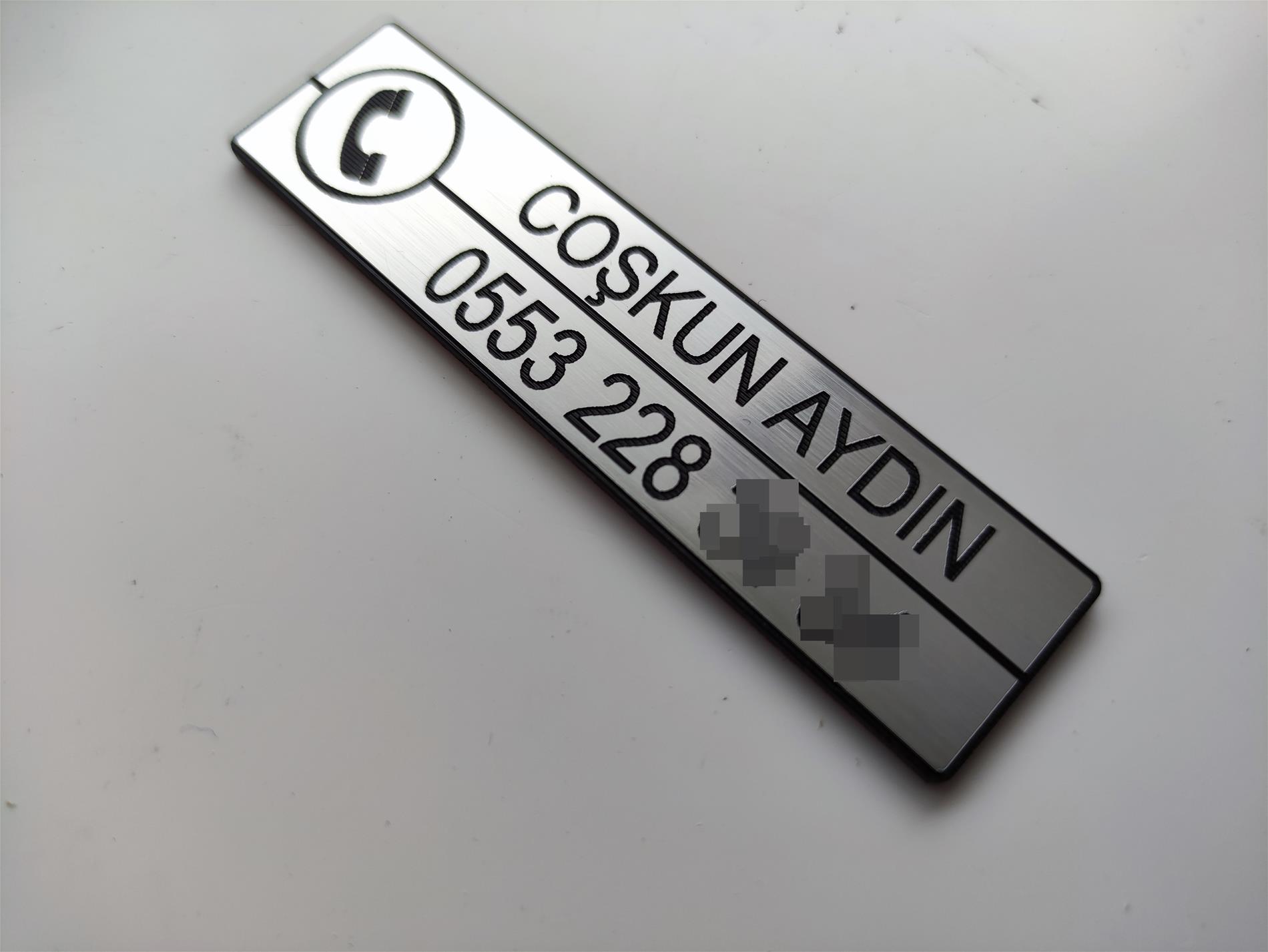 Araç içi yapıştırma Telefon numarası ve isimli veya isimsiz - Resim 4