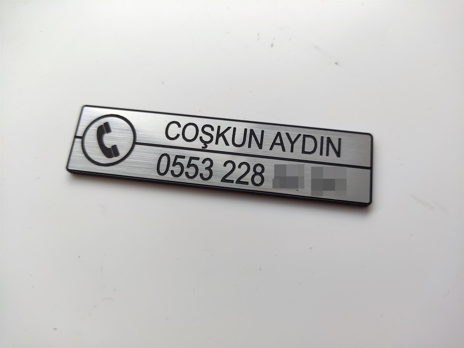 Araç içi yapıştırma Telefon numarası ve isimli veya isimsiz - Resim 5