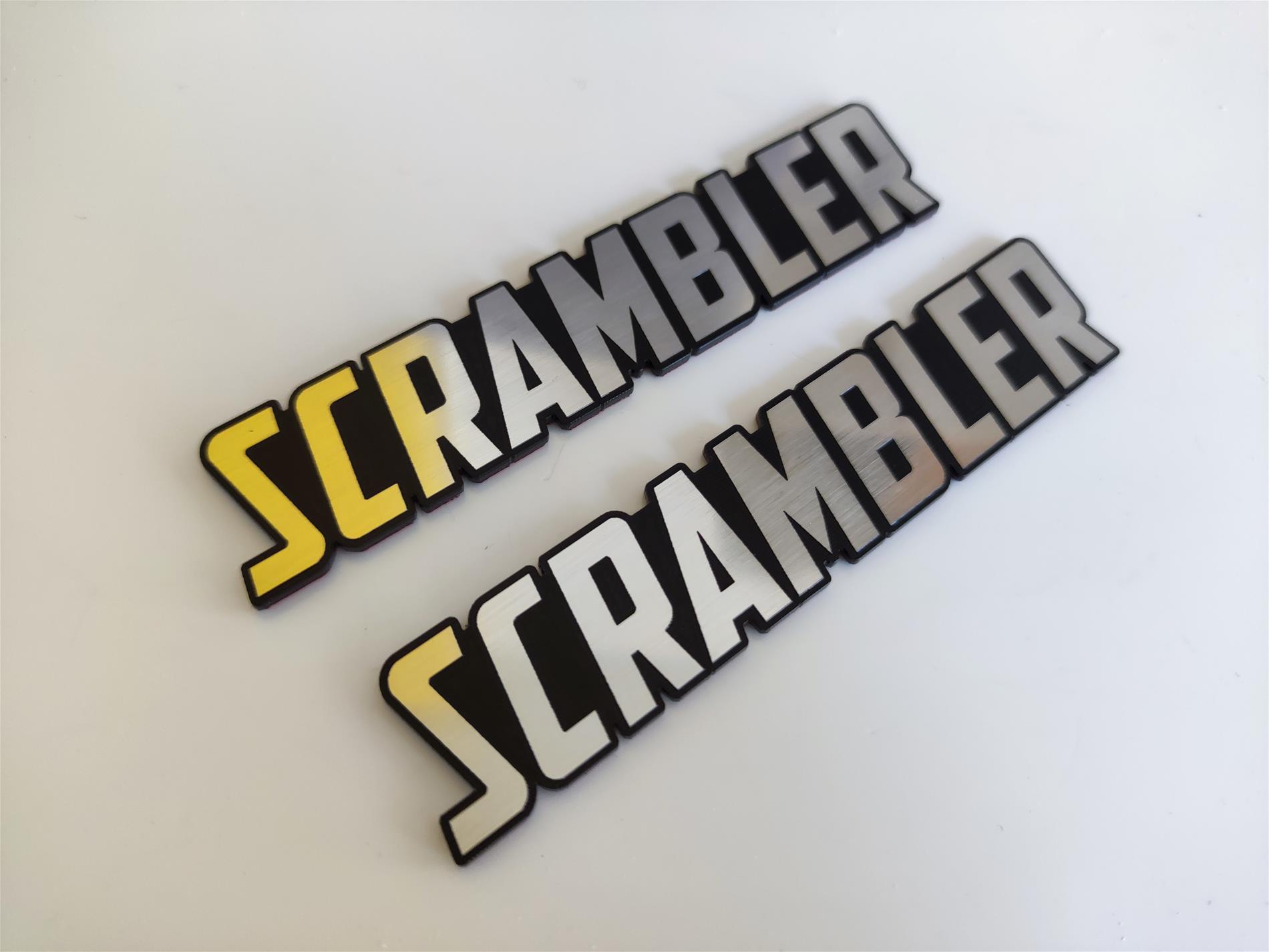 Ducati Scrambler motosiklet yazısı 2 li takım 11x2,2cm - Resim 2