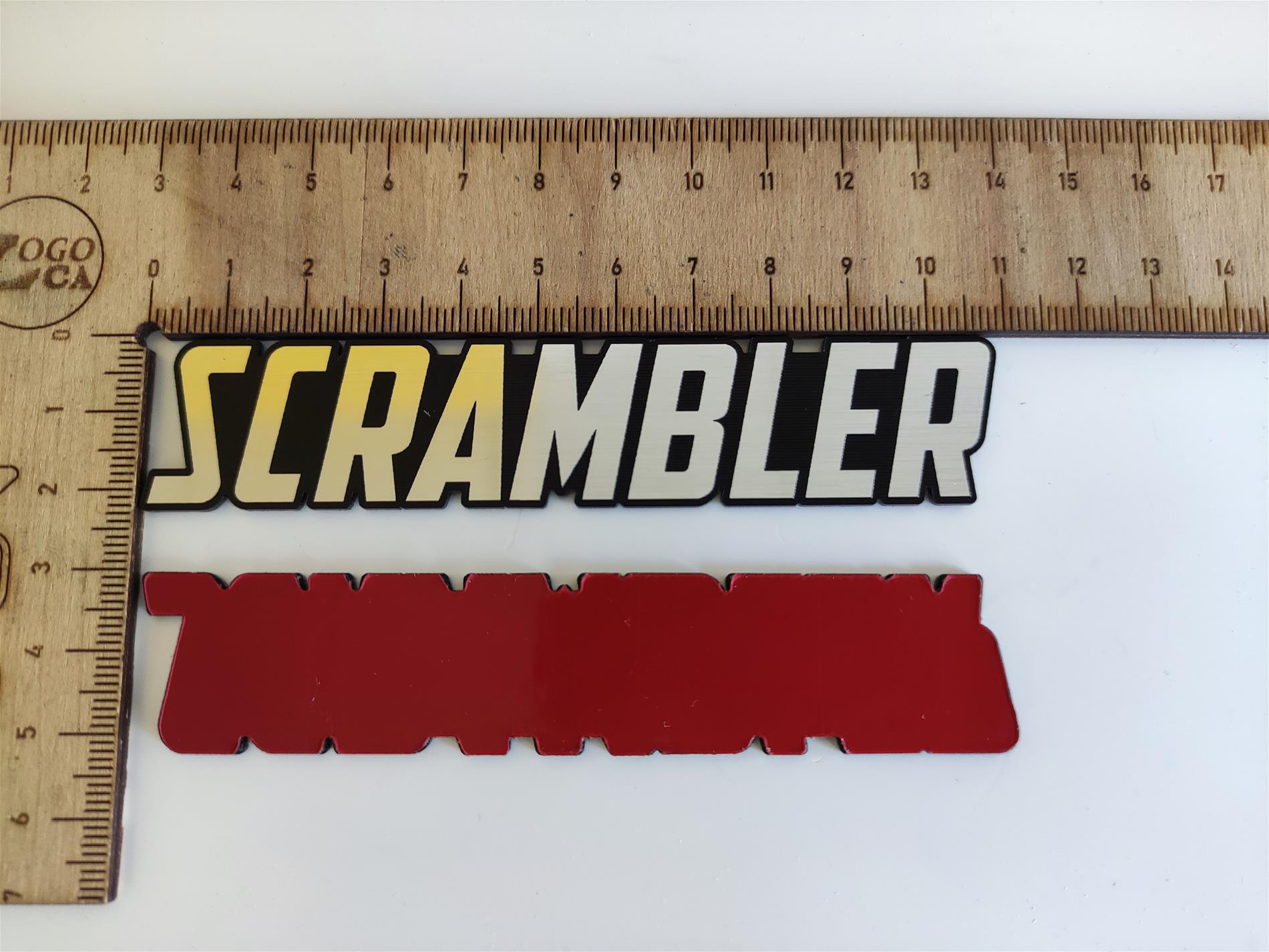 Ducati Scrambler motosiklet yazısı 2 li takım 11x2,2cm - Resim 3