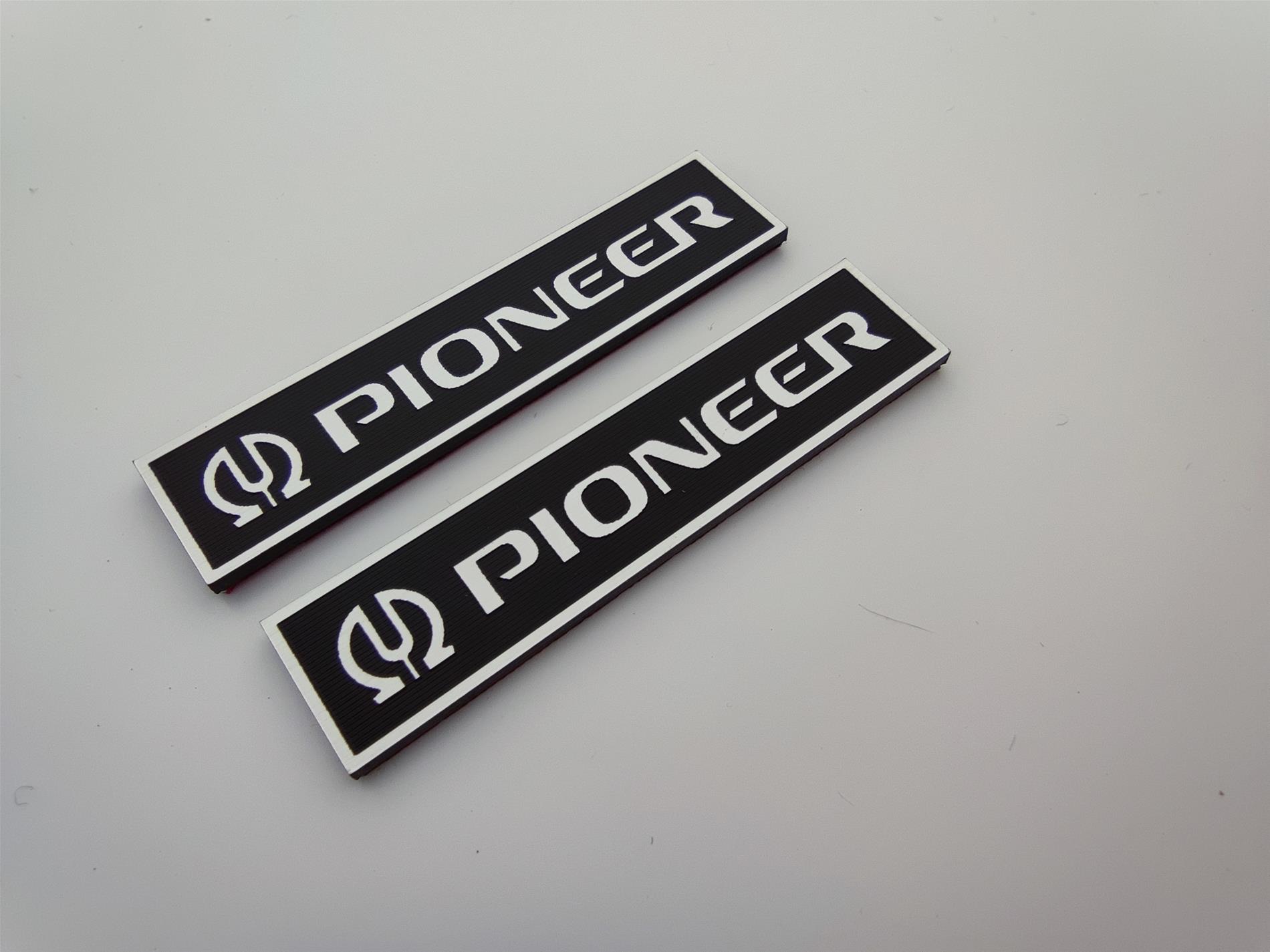 Pioneer Eski seri gümüş çerçeveli logo pioneer old series logo - Resim 2