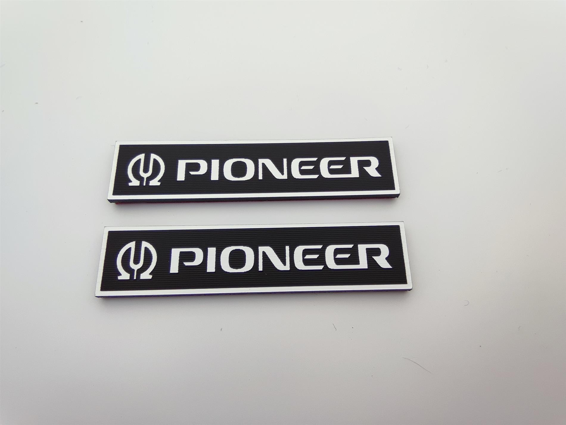 Pioneer Eski seri gümüş çerçeveli logo pioneer old series logo - Resim 4