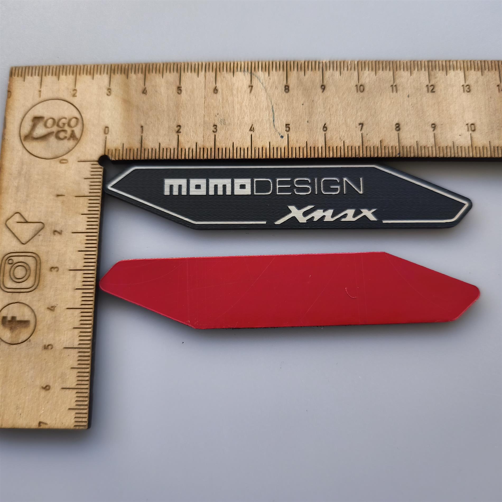 Yamaha momodesign  xmax alüminyum kapalma plastik etiket  - Resim 4