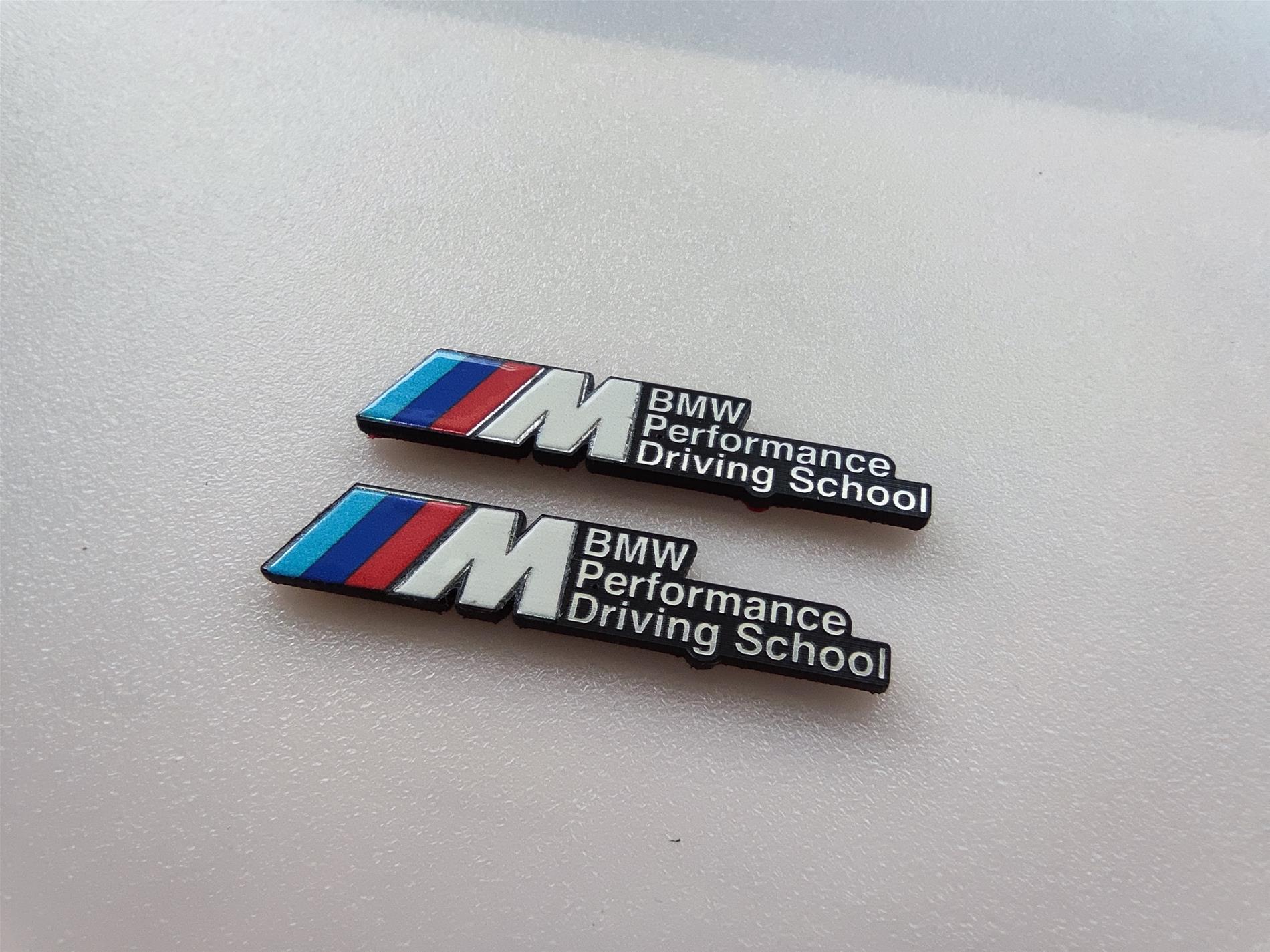 2adet  M BMW Performance driving school renkli plastik etiket - Resim 2