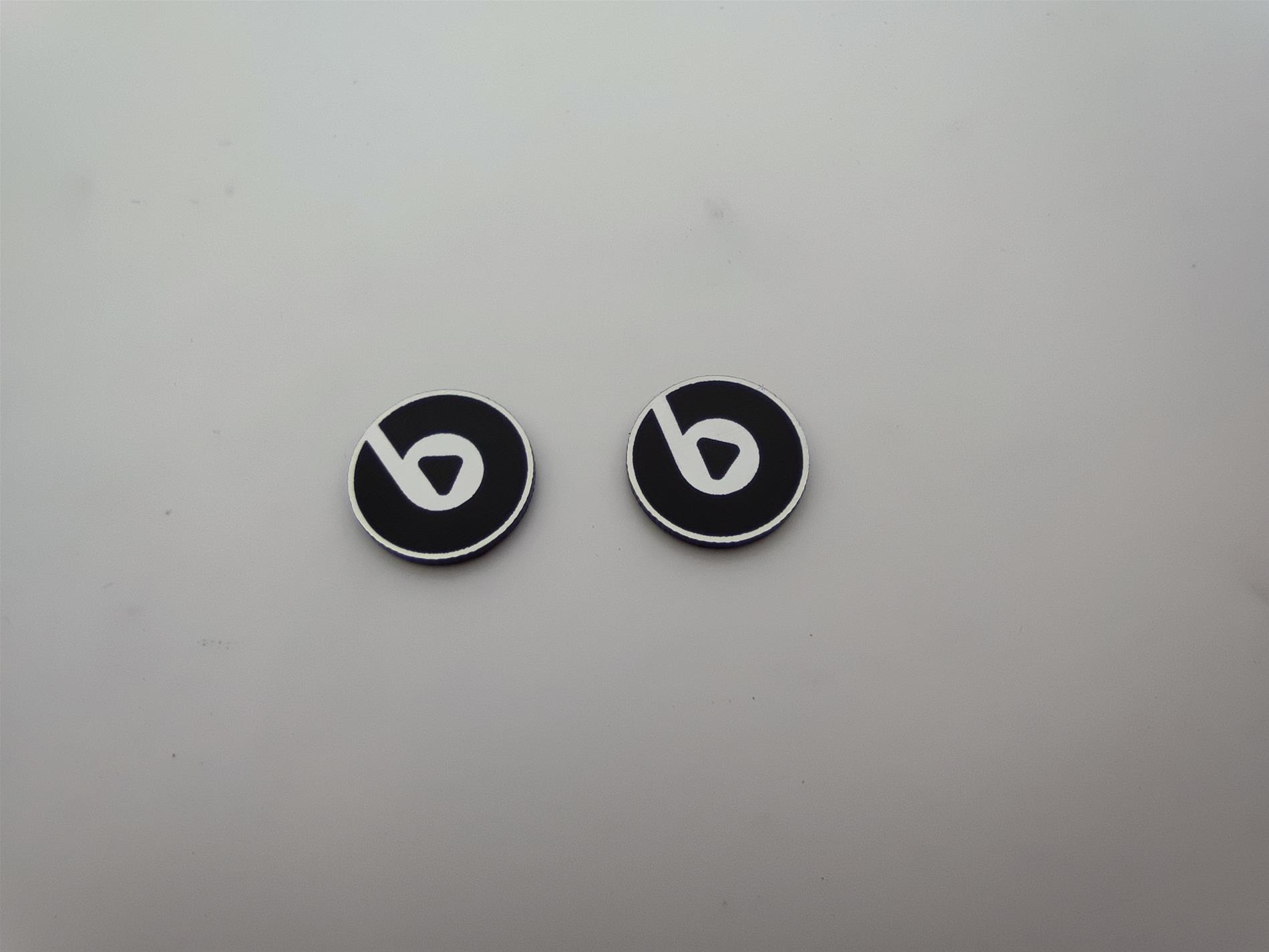 Beats Yuvarlak siyah play logo - Resim 3