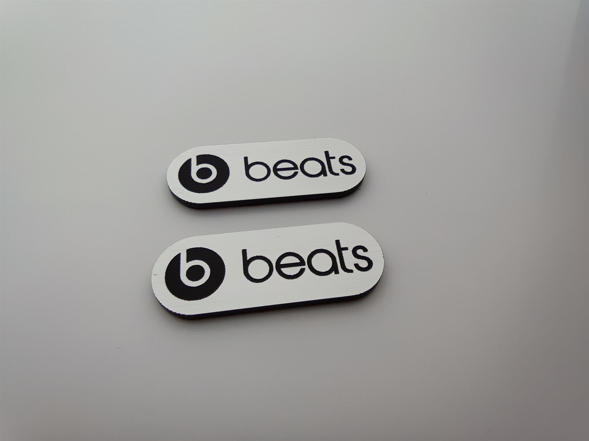 Beats gümüş oval elips logo - Resim 4