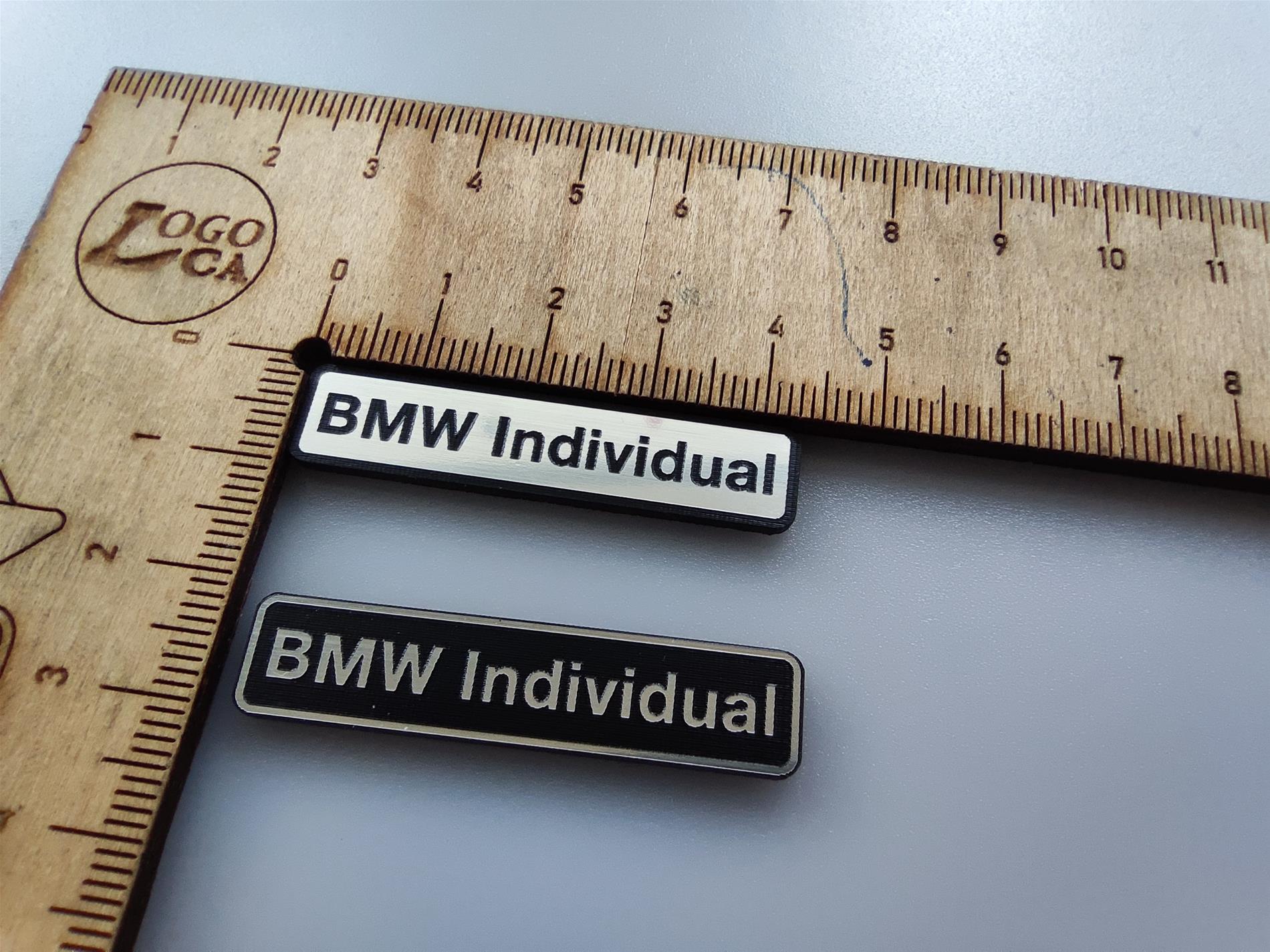 BMW individual küçük plastik etiket 2 li takım - Resim 5