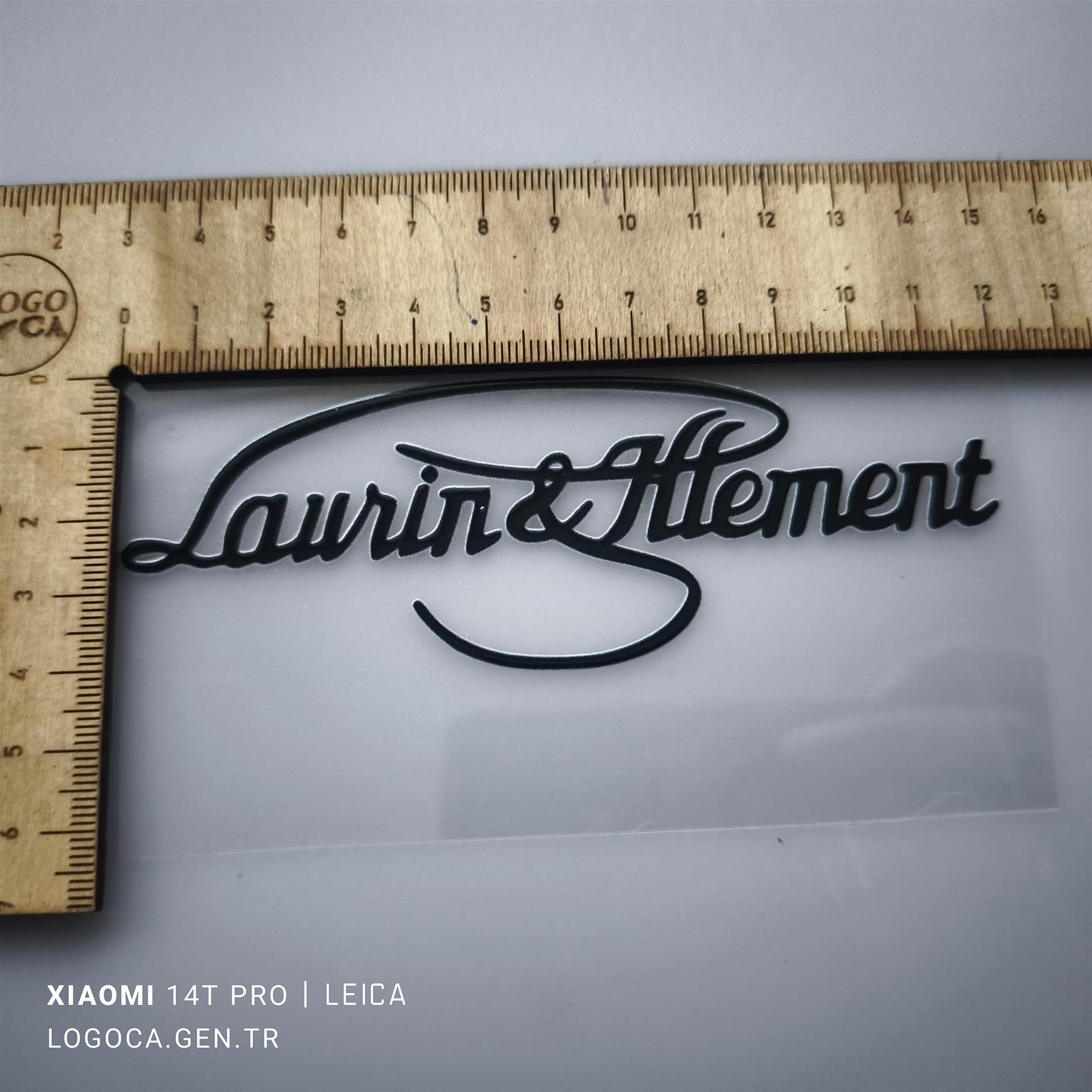 2 adet Skoda Laurin klement Renkli Çıkartma Siyah - Resim 2