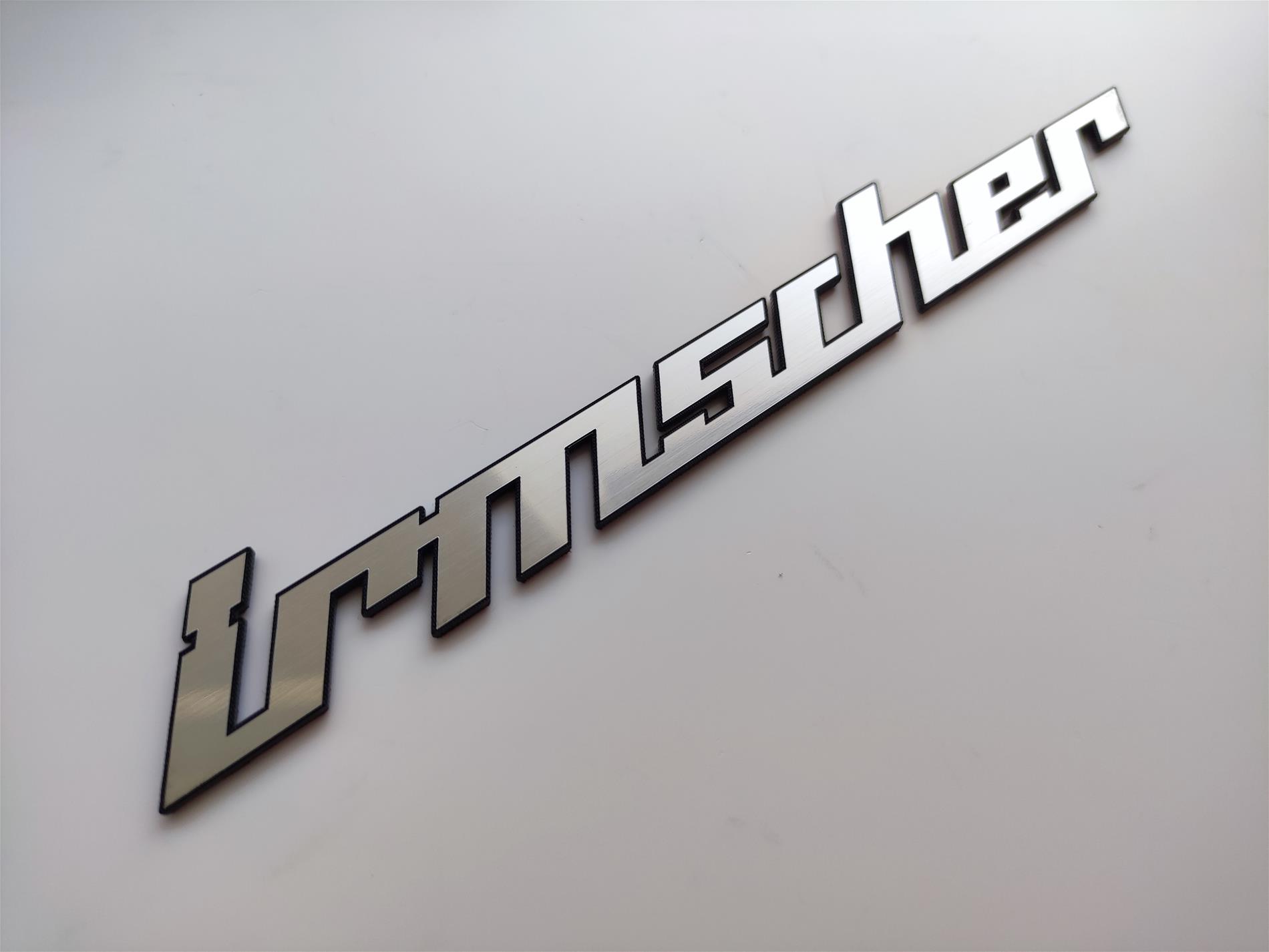 irmscher bagaj yazısı tek parça gümüş renk - Resim 2