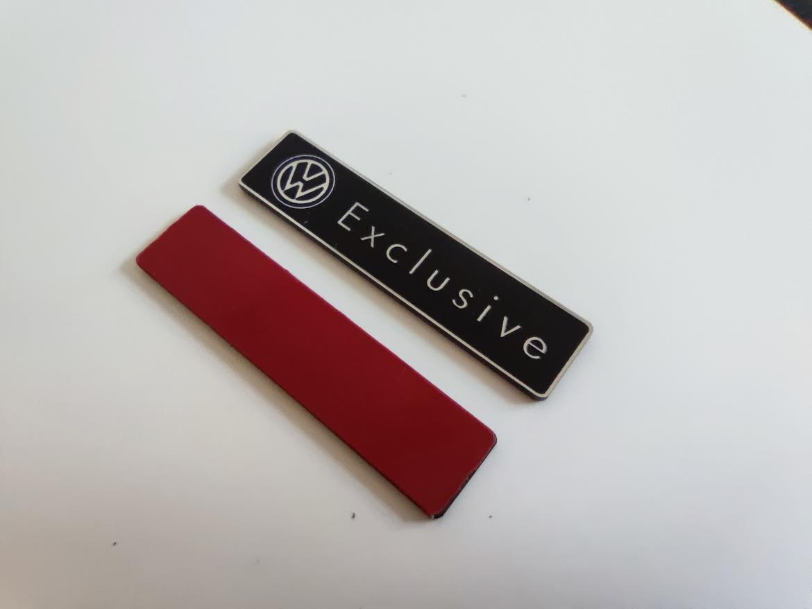Volkswagen exclusive plastik etiket 2 adet - Resim 2