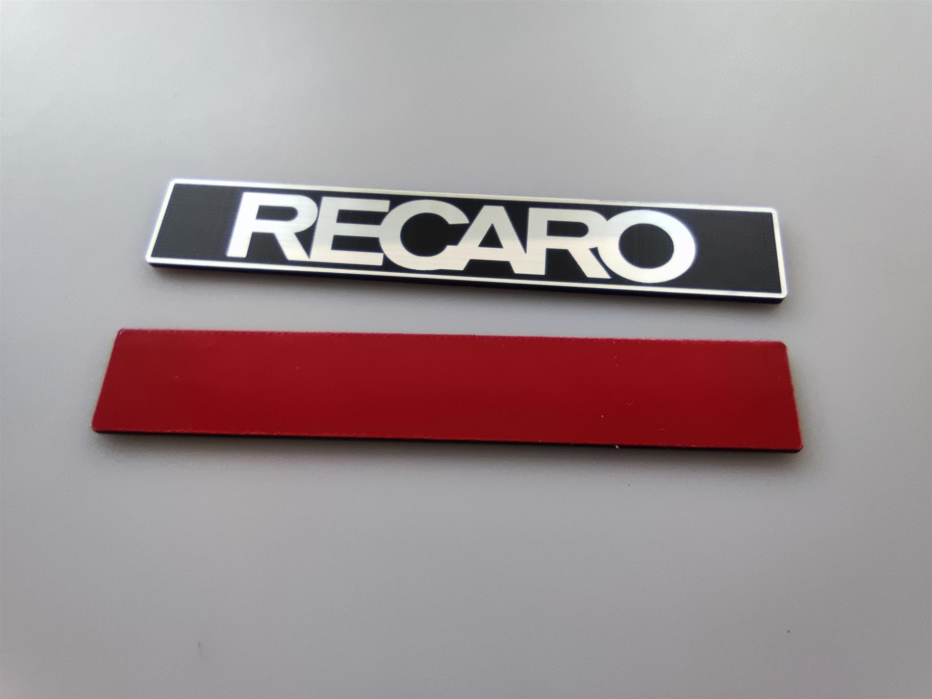 Recaro Gümüş siyah kendinden yapışkanlı Etiket - Resim 2