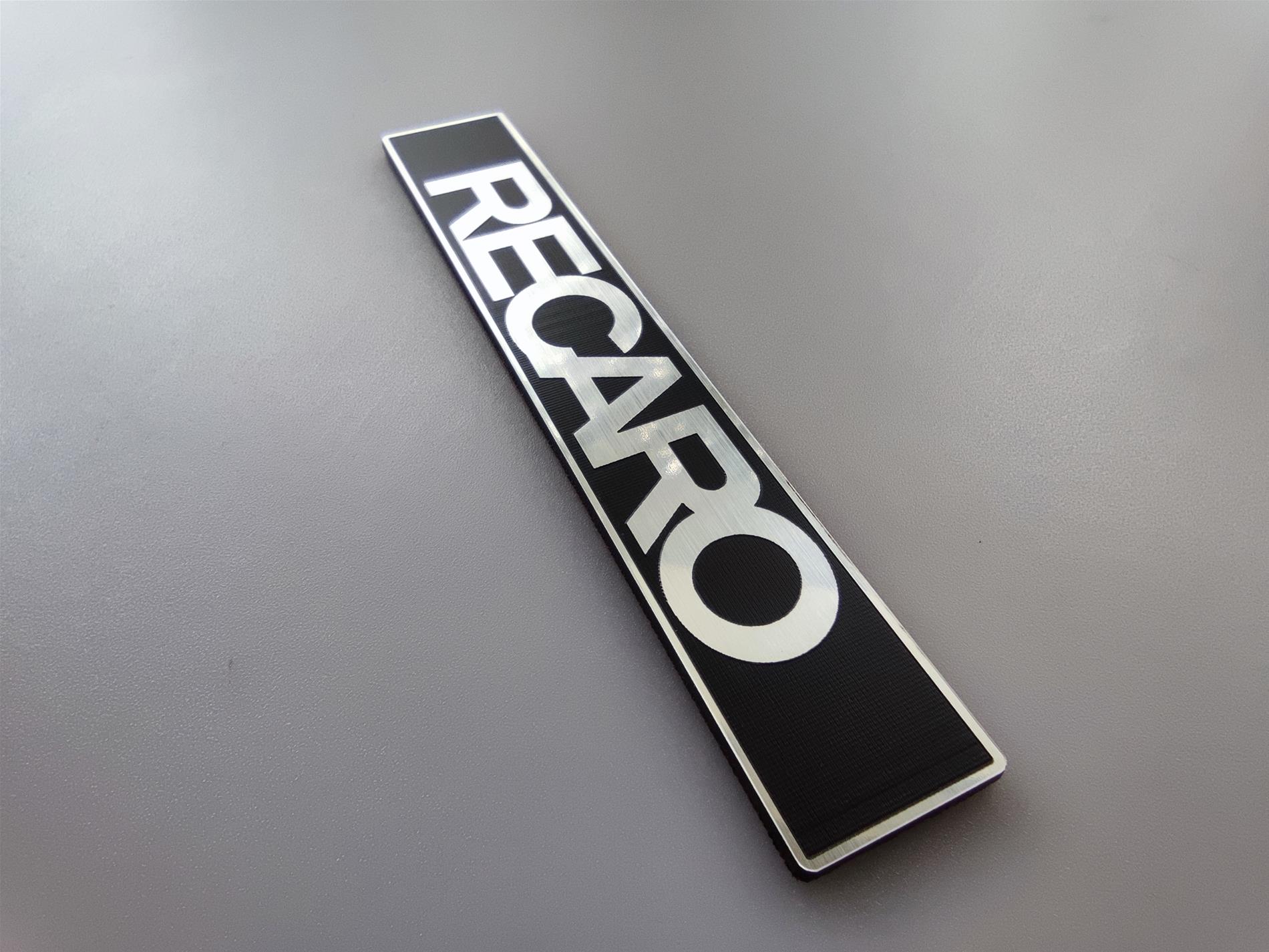 Recaro Gümüş siyah kendinden yapışkanlı Etiket - Resim 4