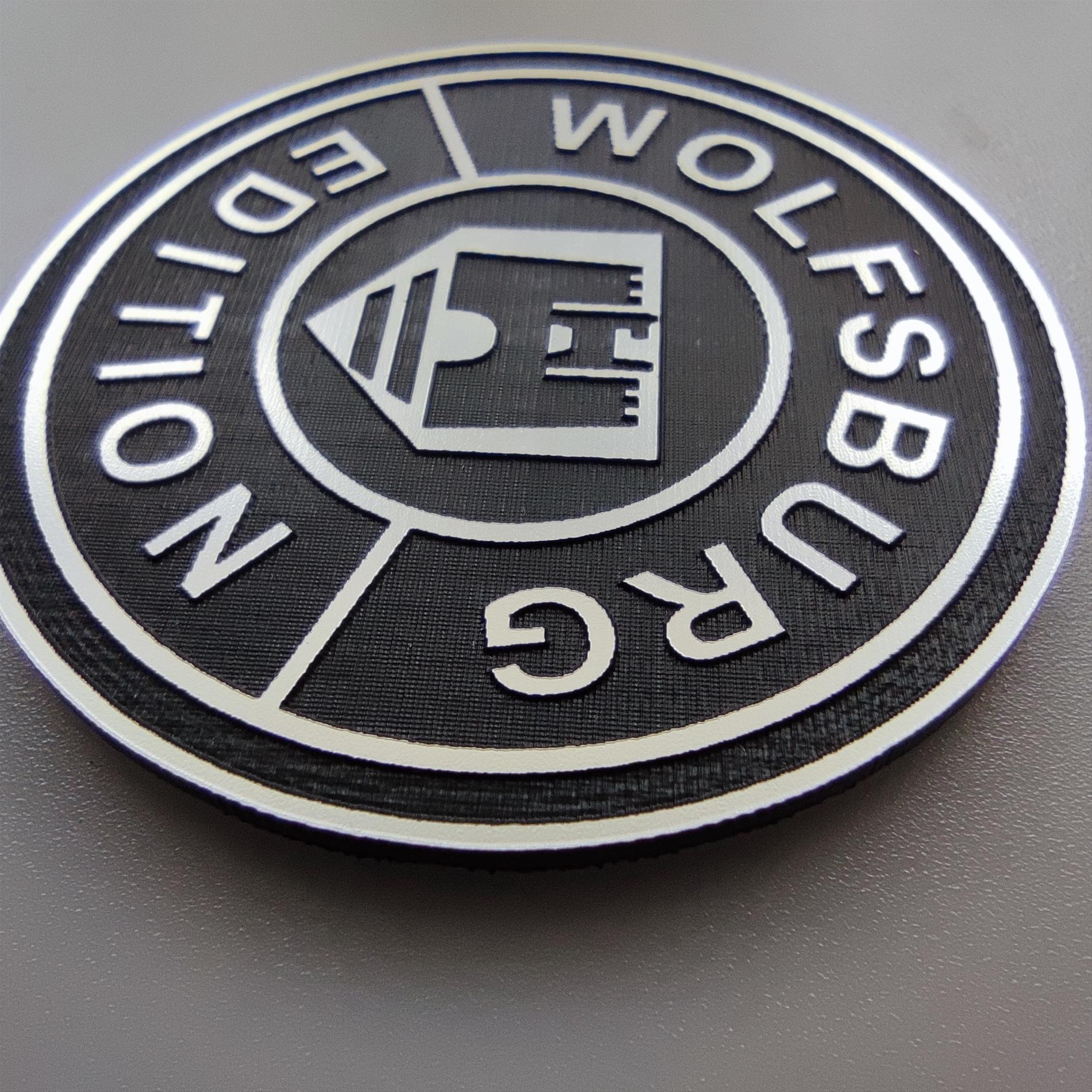 volkswagen wolfsburg edition yuvarlak plastik etiket - Resim 5