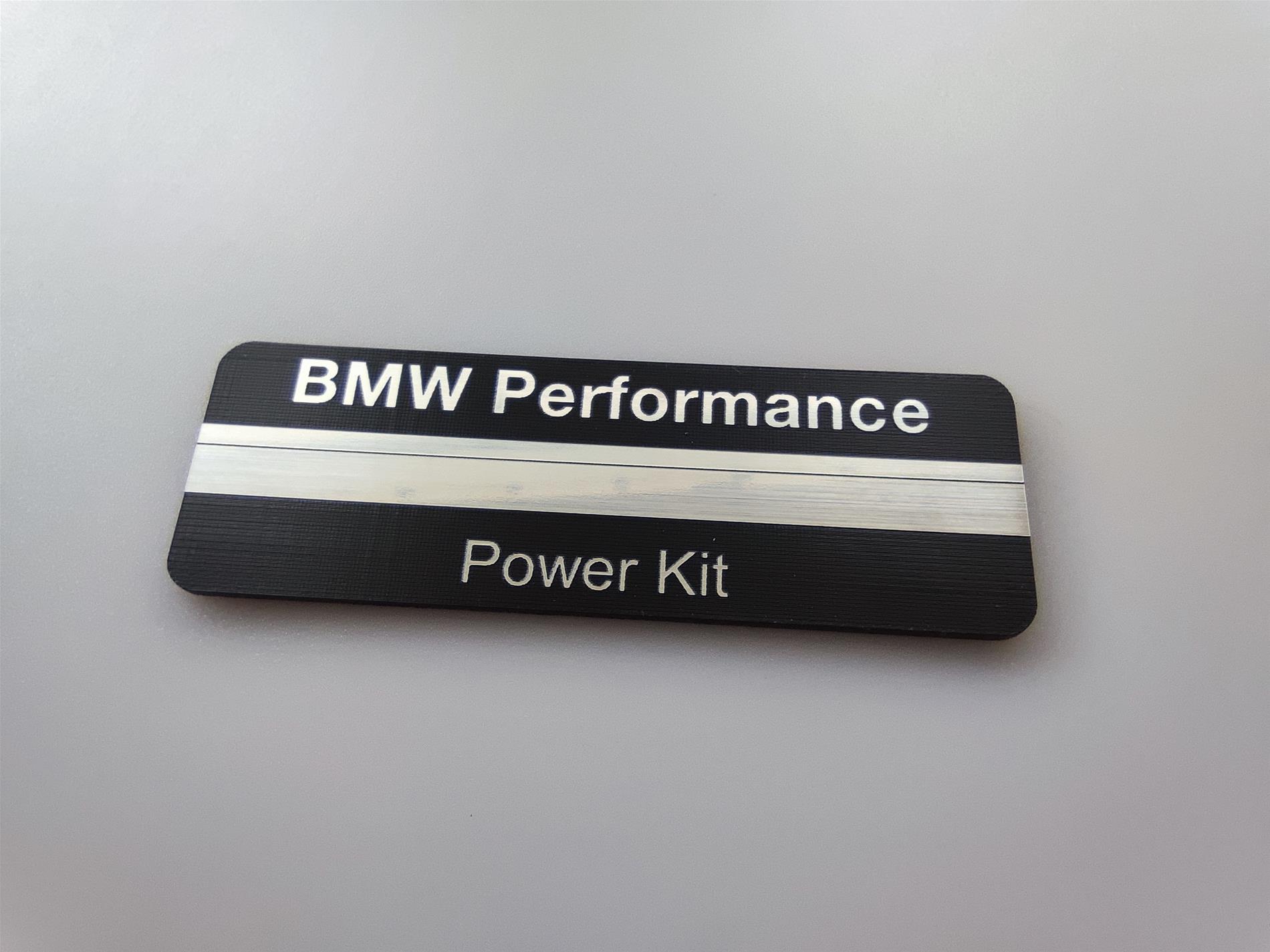 BMW Performans power kit plastik etiket - Resim 2