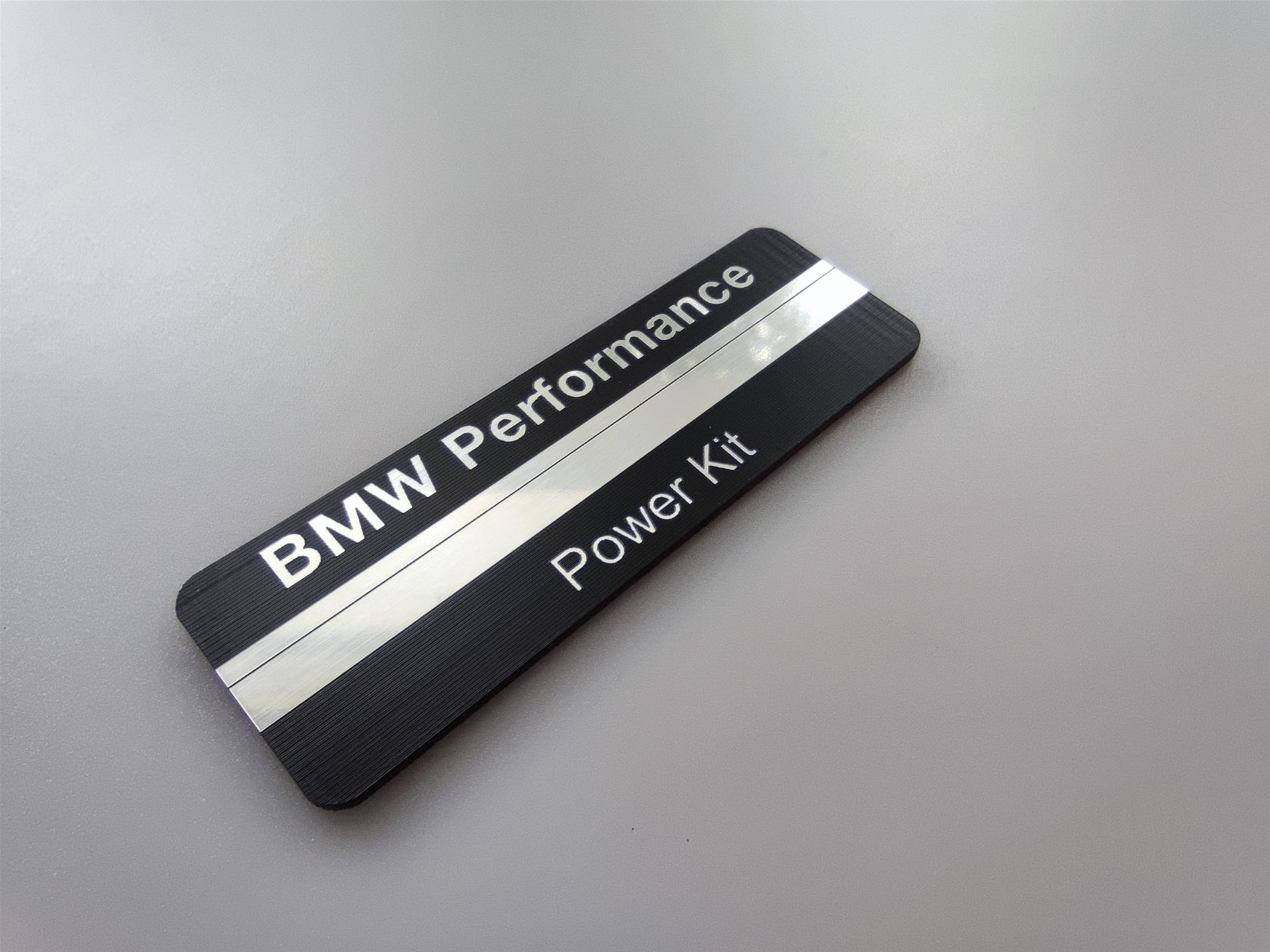 BMW Performans power kit plastik etiket - Resim 3