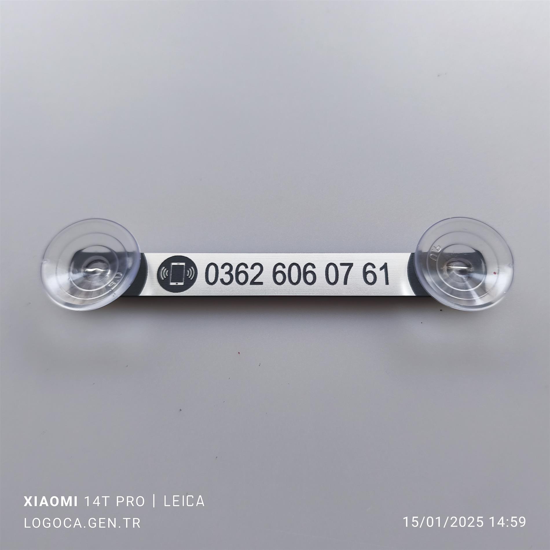 Araç içi Vantuzlu isimsiz Numaratör size özel telefon numaralığı