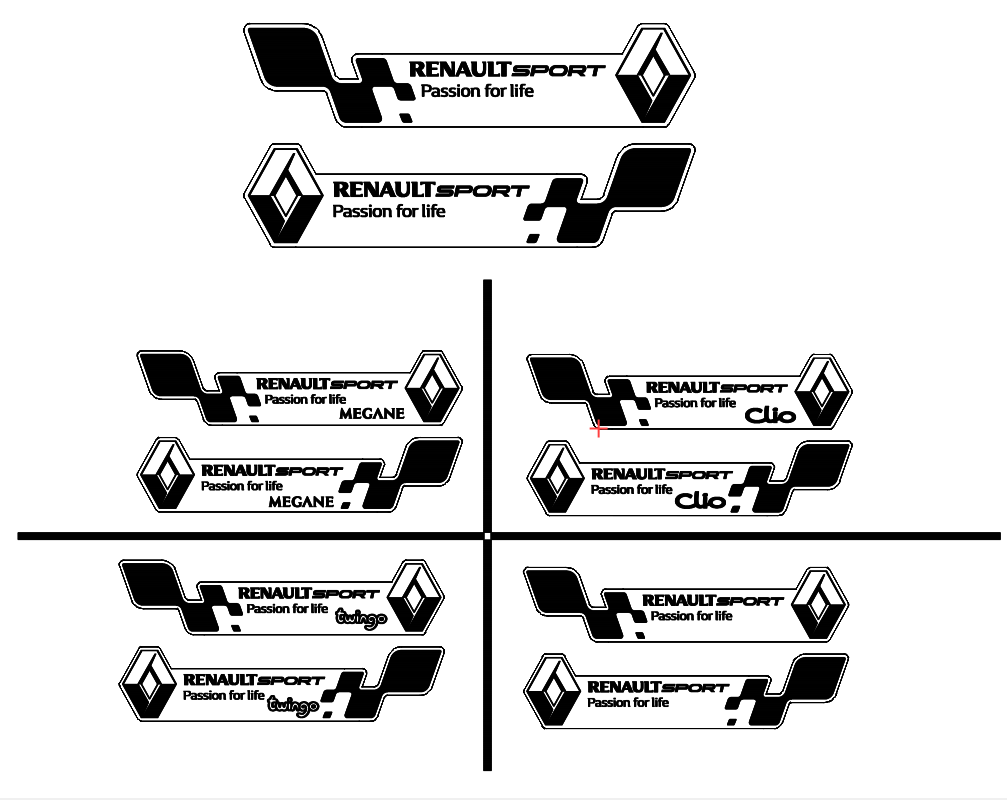 Renault Passion for life kişileştirilebilir sağ sol çamurluk etiketi - Resim 6