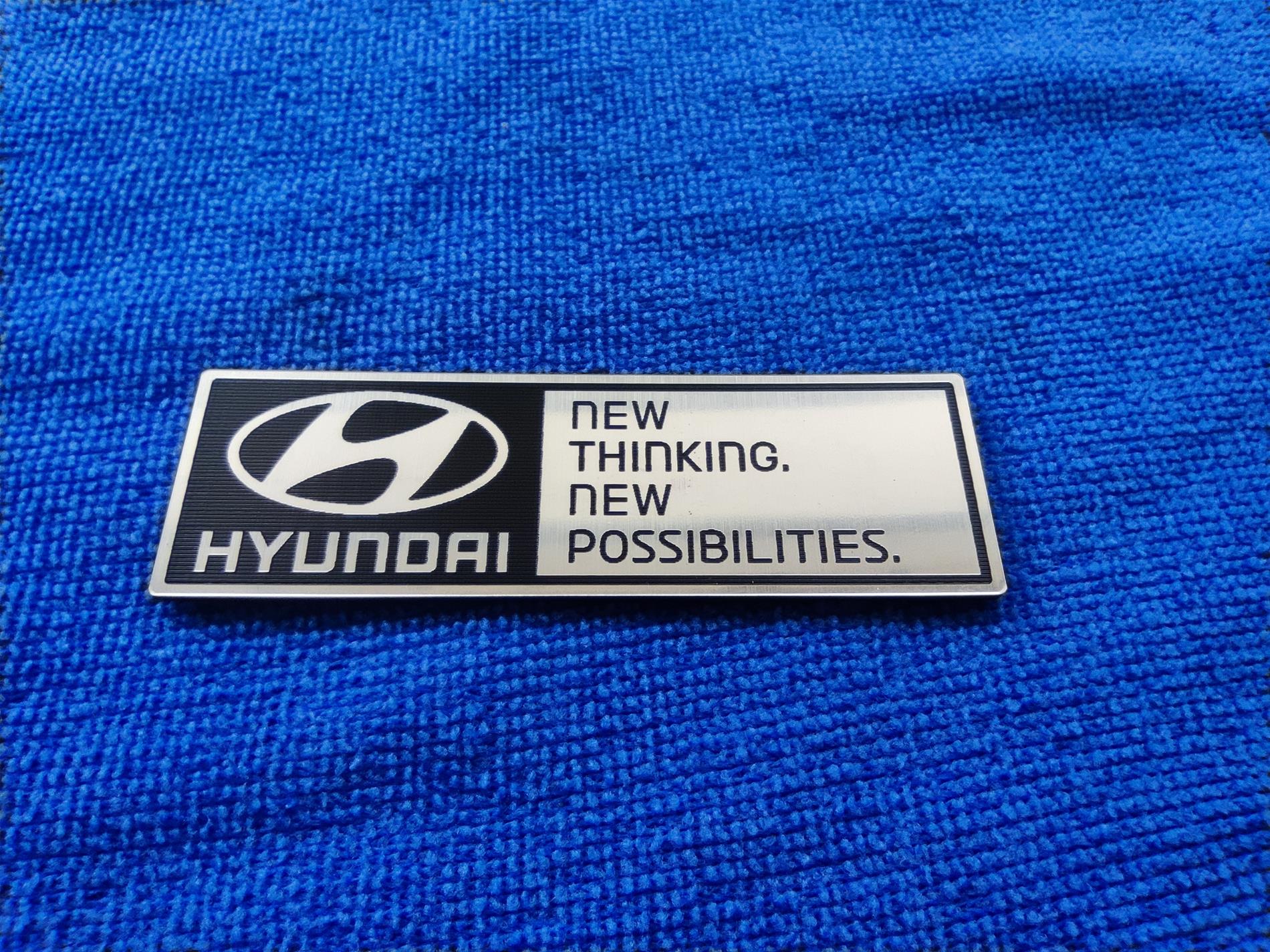 Yeni sloganlı Hyundai etiketi 80x25mm