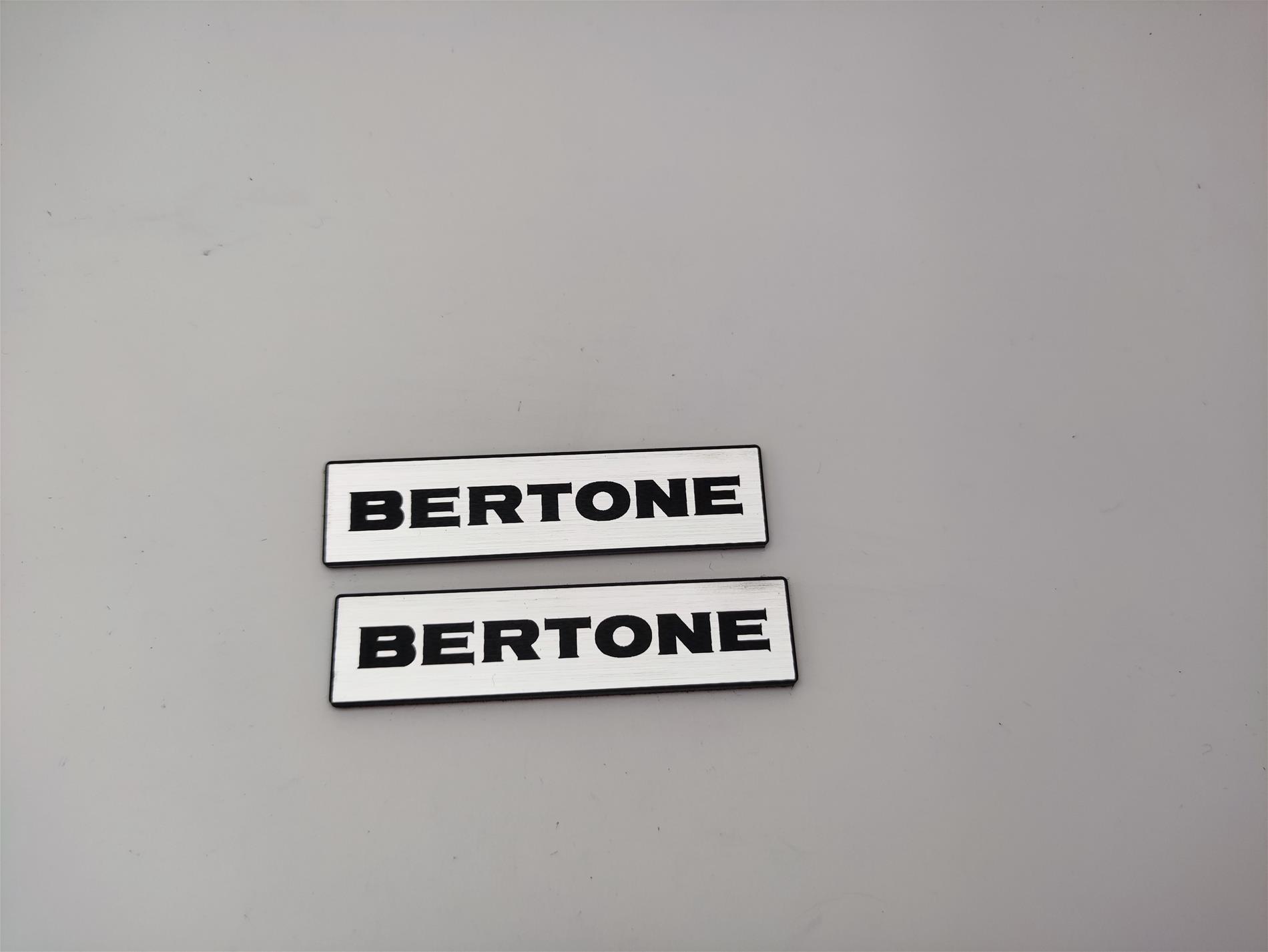 Bertone Tasarım Yazılı Sticker Seti | 2 Adet Araç Oto Modifiye Aksesuar Çıkartma - Resim 3