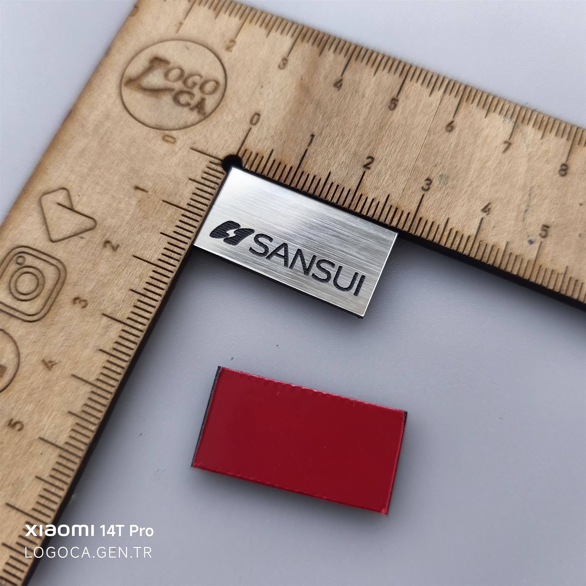 Sansui Dikdörtgen Logo - Yeni Tasarım plastik Etiket - Resim 2