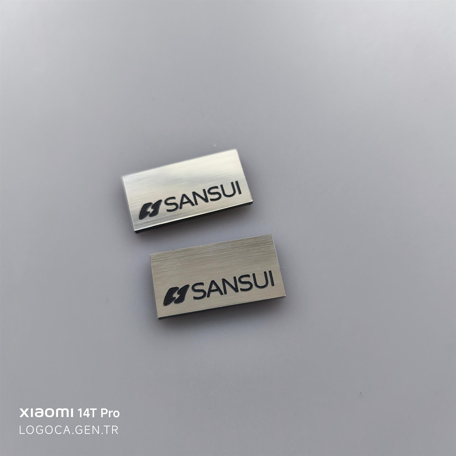 Sansui Dikdörtgen Logo - Yeni Tasarım plastik Etiket - Resim 3