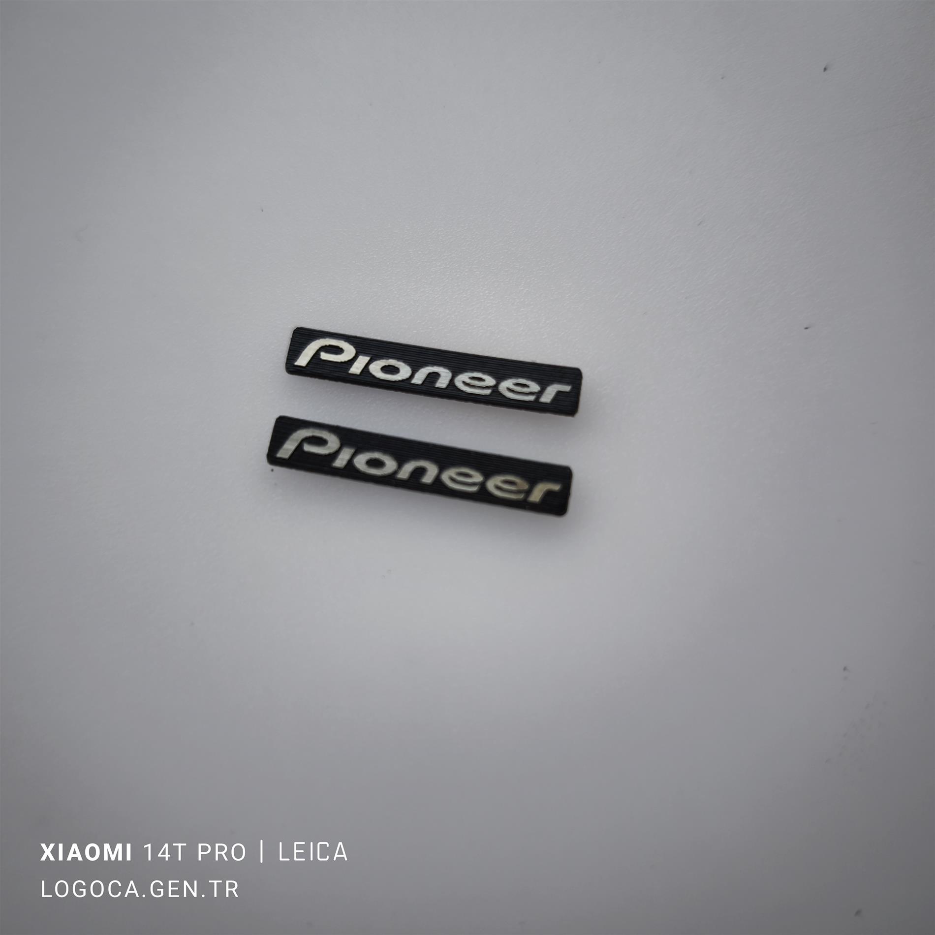 Pioneer Yeni tip araba teybi logosu 2 adet - Resim 5