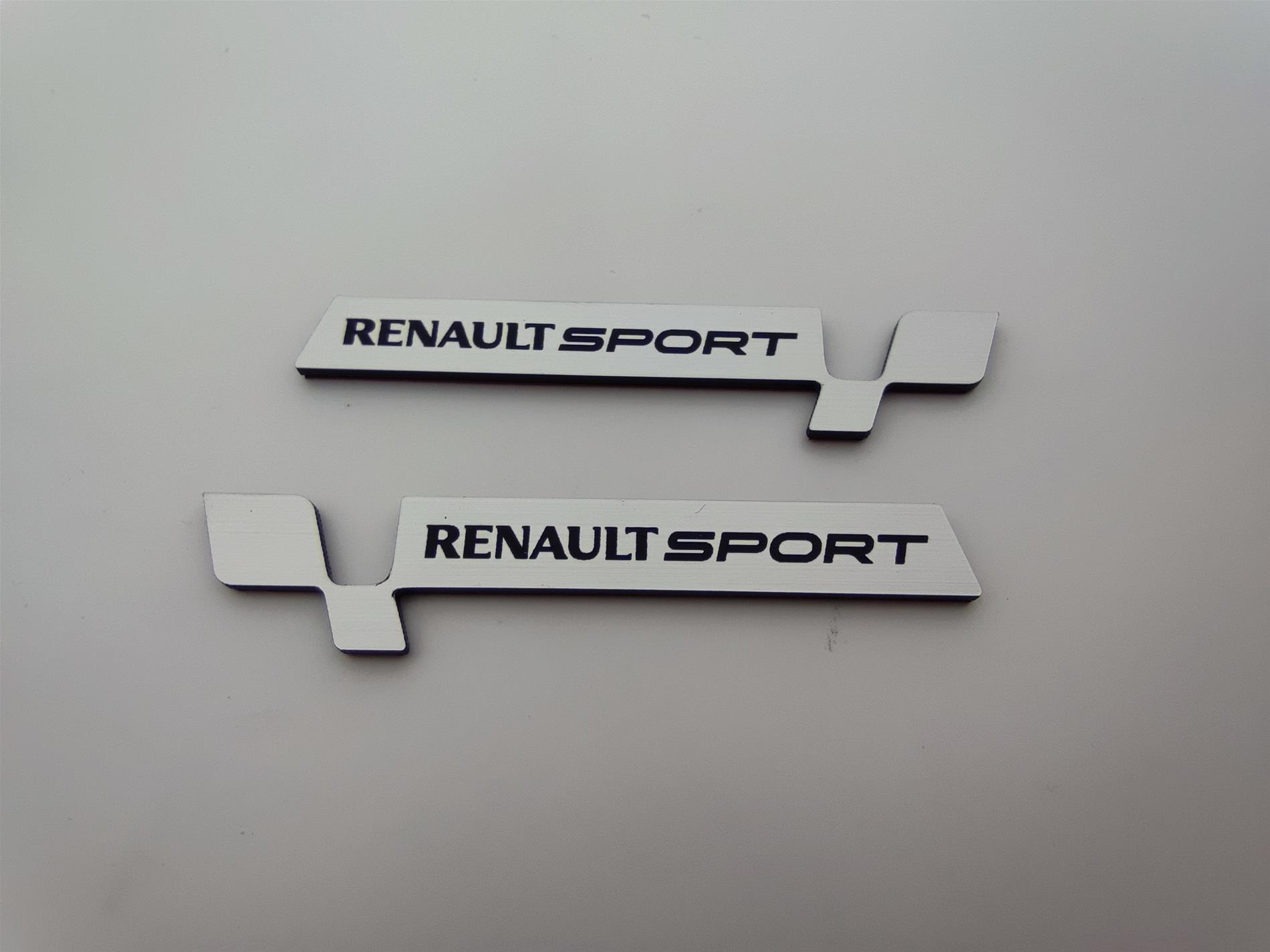Renault sport gümüş renk bayraklı etiket - Resim 3