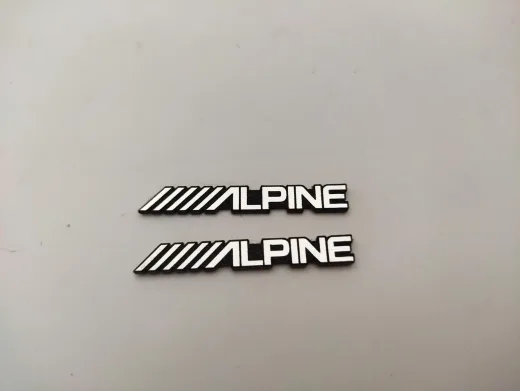 Alpine ses sistemi ve hoparlör Logo dekoratif log
