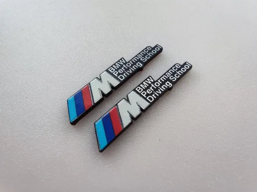 2adet  M BMW Performance driving school renkli plastik etiket