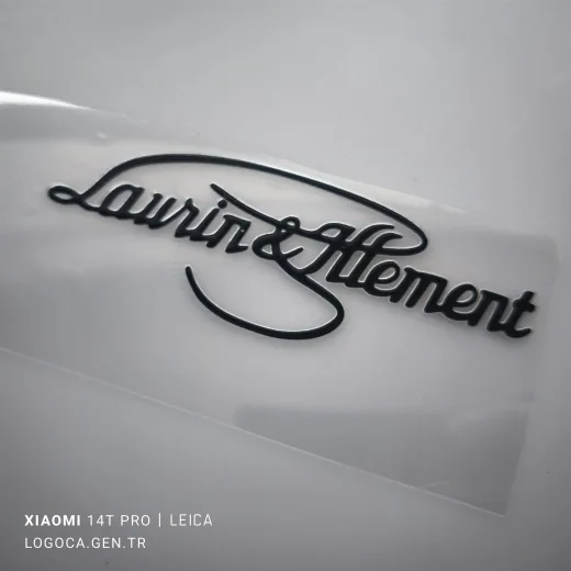 2 adet Skoda Laurin klement Renkli Çıkartma Siyah