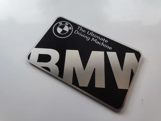 BMW siyah etiket The ultimate driving machine amblem decal