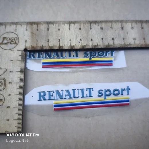 Renault Sport Logo 2'li UV Dayanıklı Çıkartma Seti - Araba, Motosiklet, Laptop için