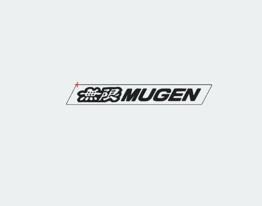 Mugen Yüksek Kalite Plastik Oto Amblem Etiketi