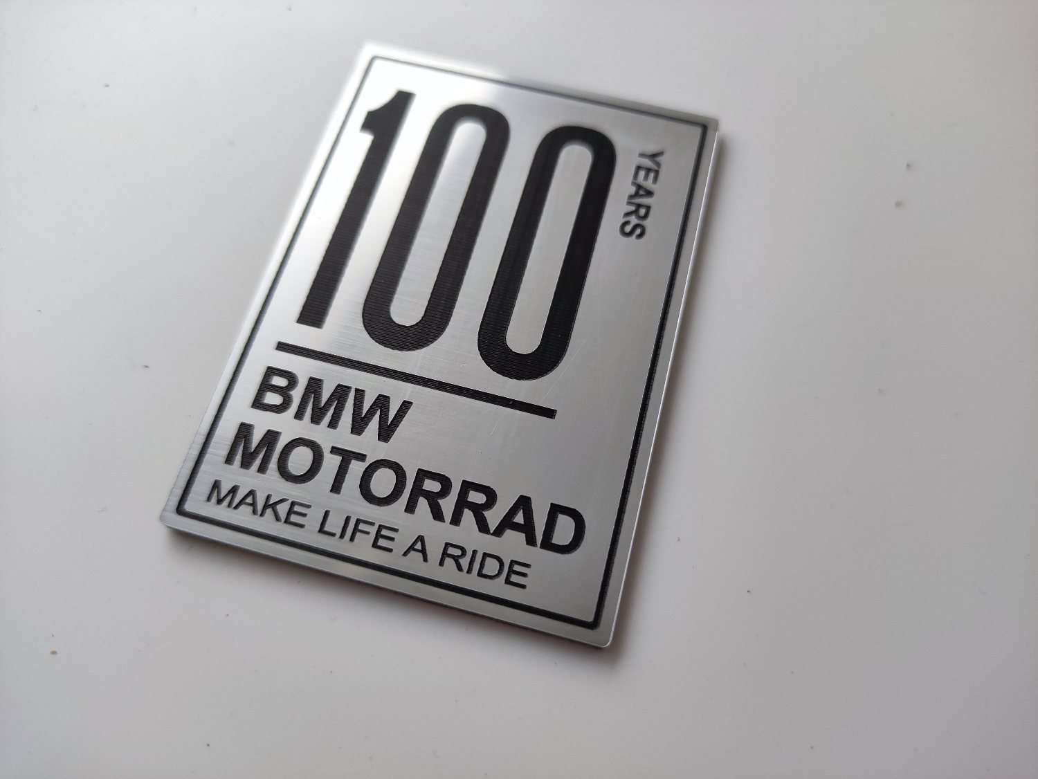 Bmw motorrad 100. yıl etiketi Gümüş Renk Make life a ride - Görsel 2