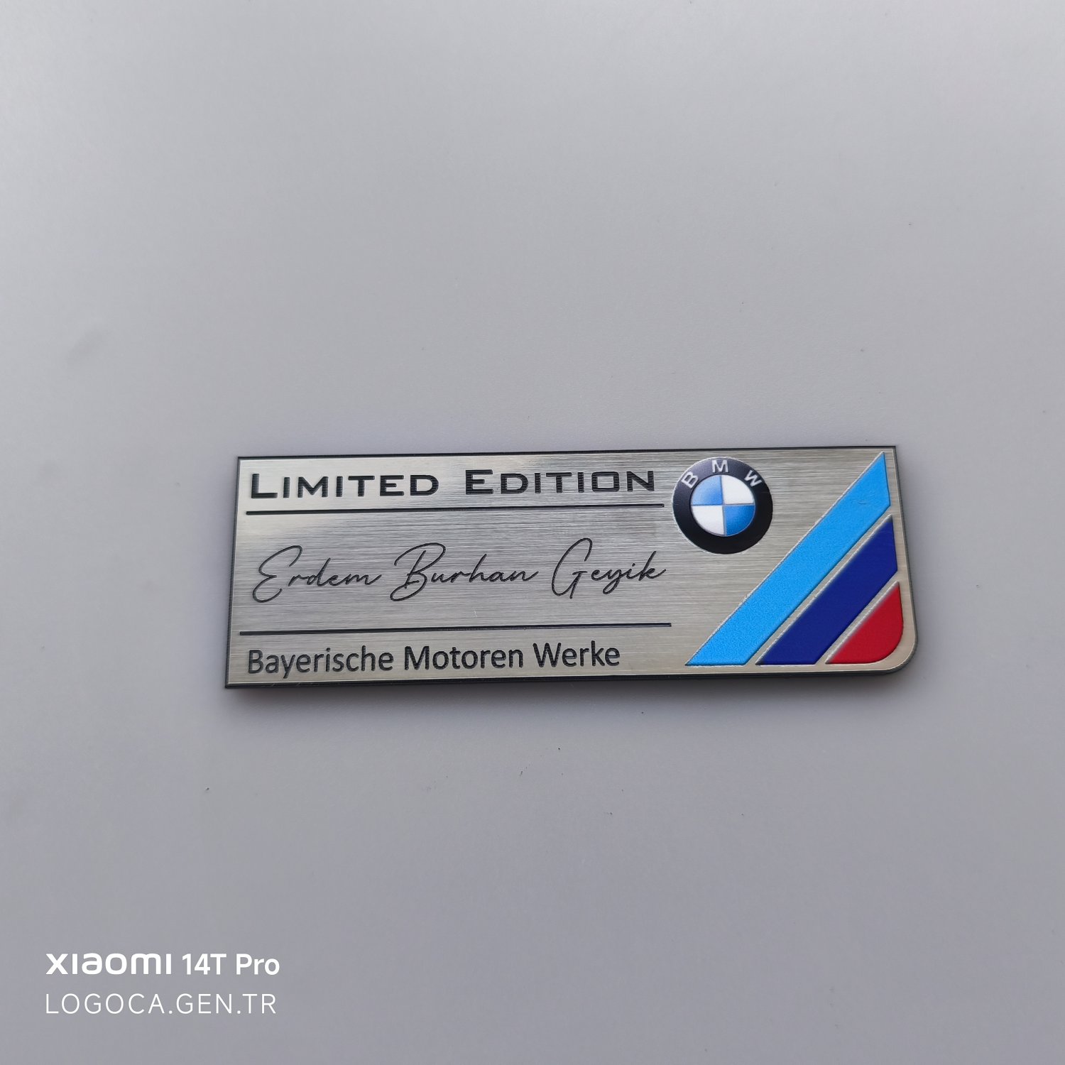 BMW M renkli Kişiselleştirilebilir 100x35mm Etiket - Resim 8