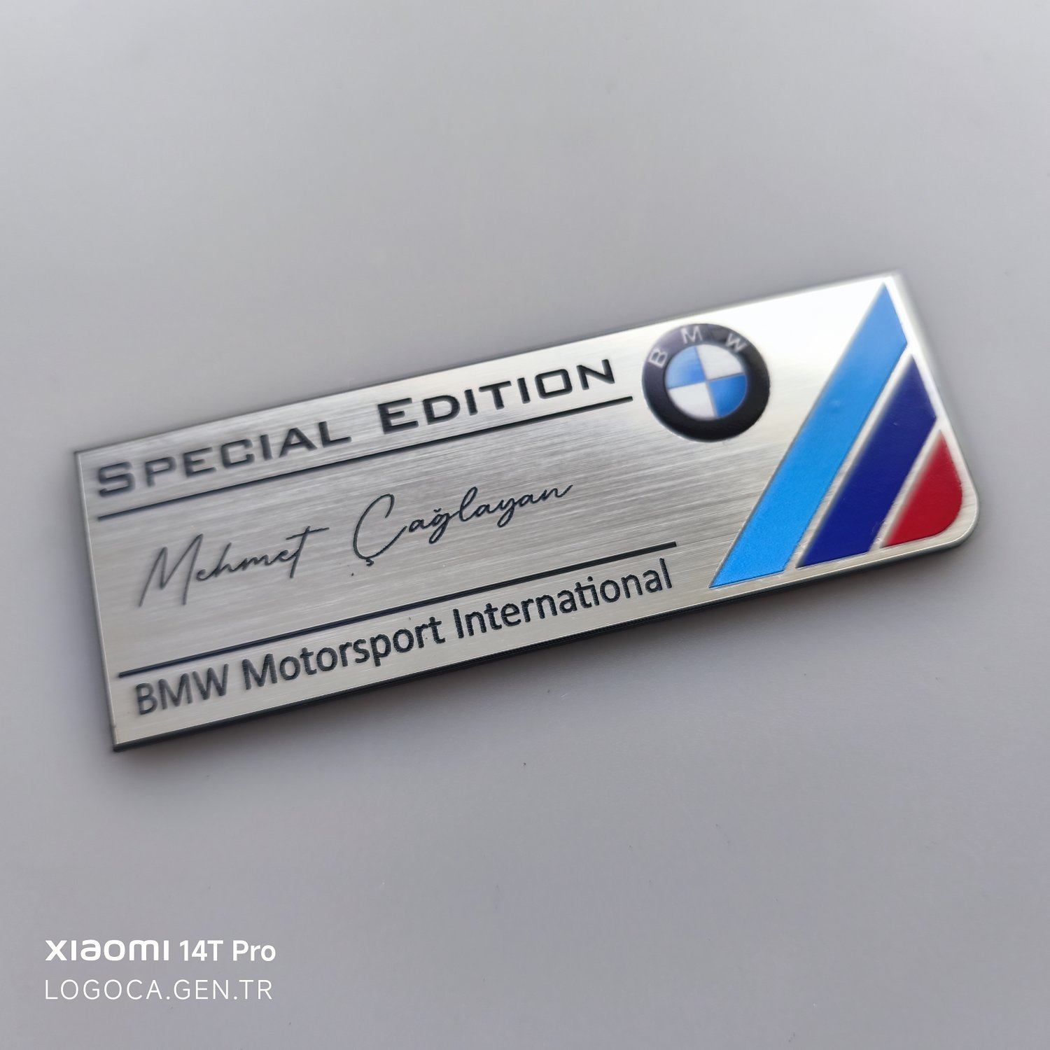 BMW M renkli Kişiselleştirilebilir 100x35mm Etiket - Resim 10