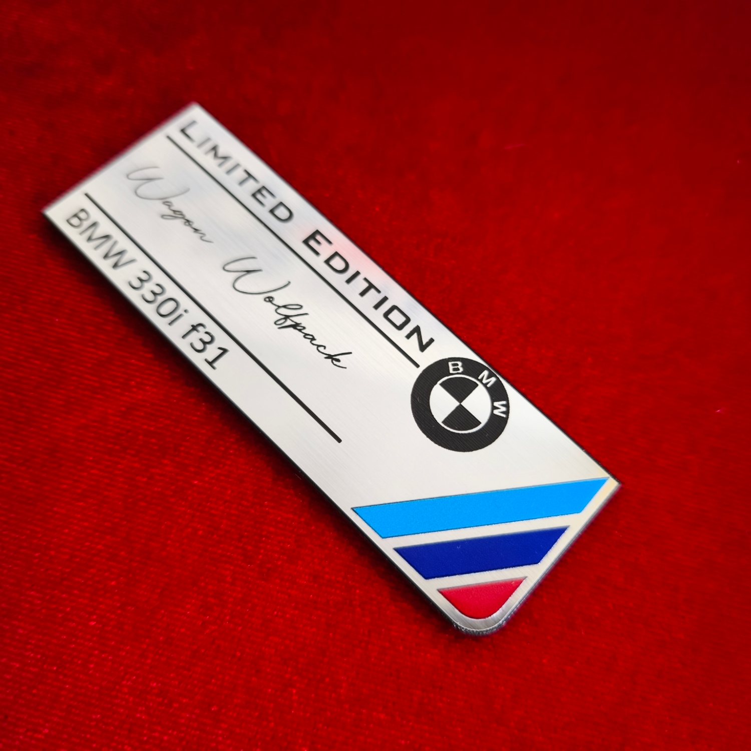 BMW M renkli Kişiselleştirilebilir 100x35mm Etiket - Görsel 3