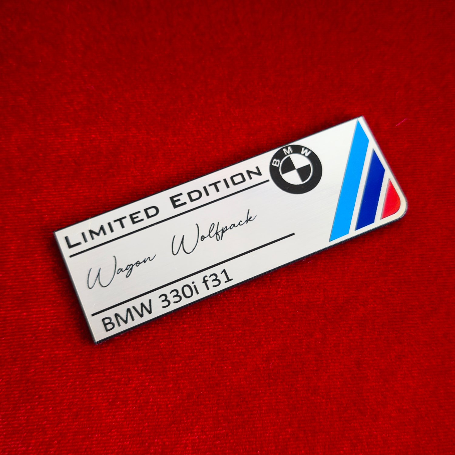 BMW M renkli Kişiselleştirilebilir 100x35mm Etiket - Görsel 6