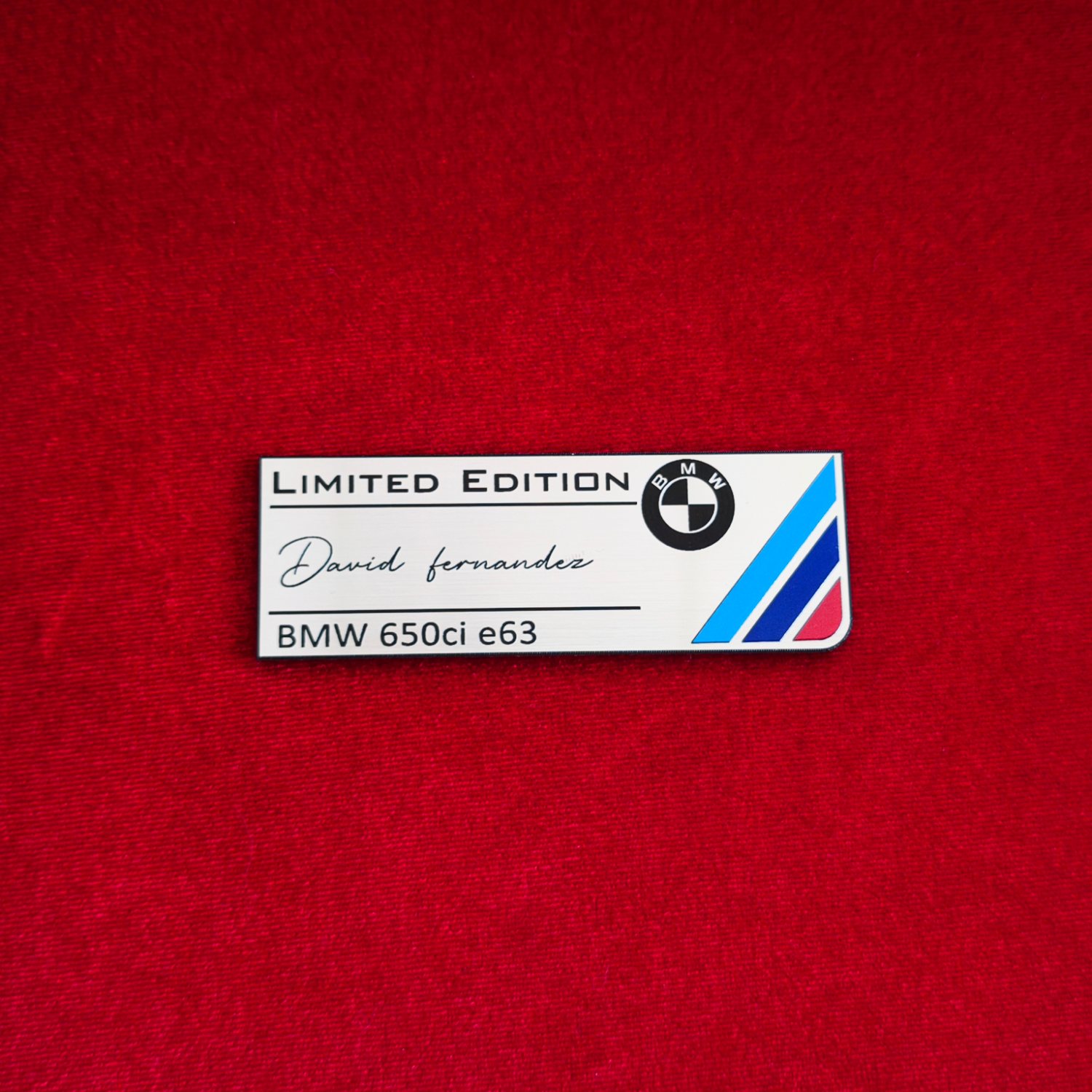 BMW M renkli Kişiselleştirilebilir 100x35mm Etiket - Görsel 11