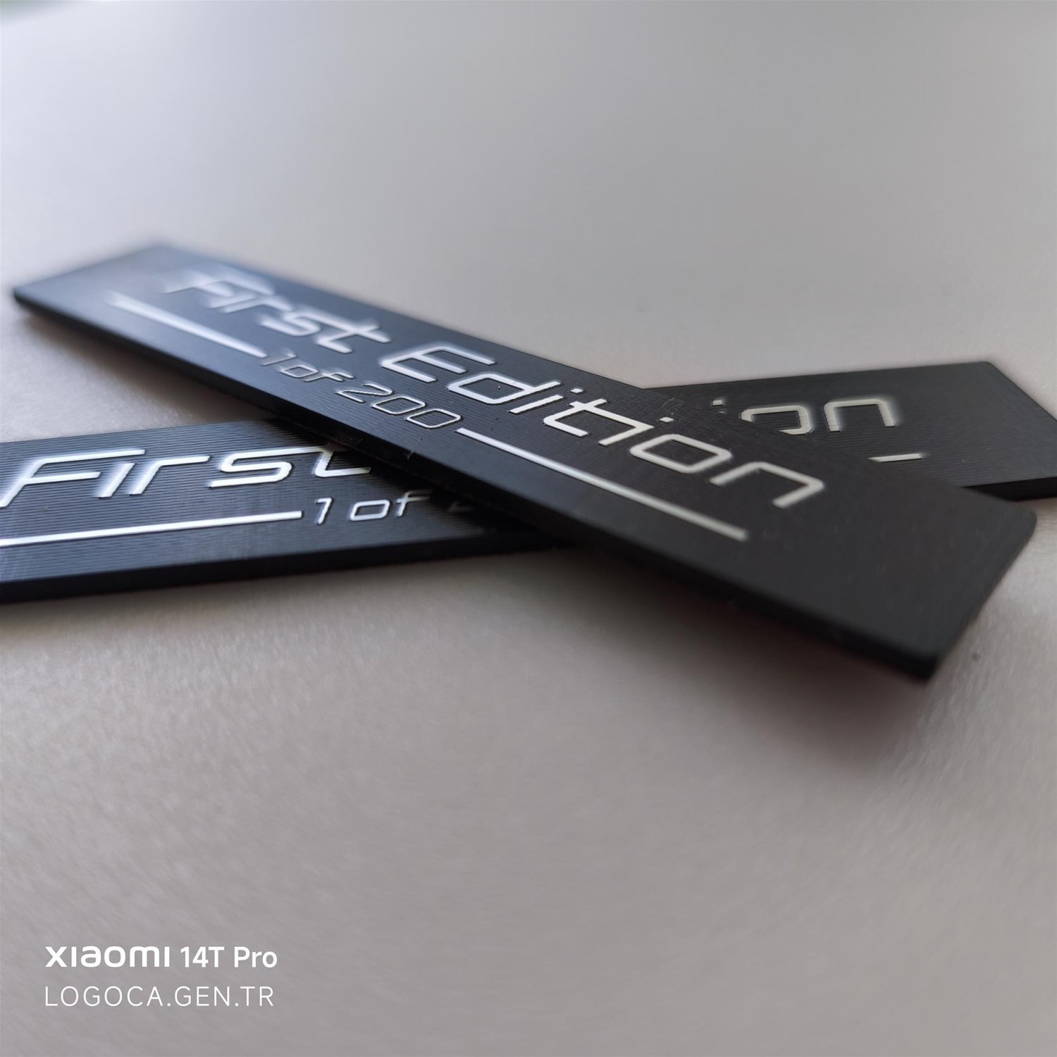 2 adet BMW First Edition Gümüş & Siyah plastik Çıkartma - 10x2cm - Kendinden Yapışkanlı - Resim 3