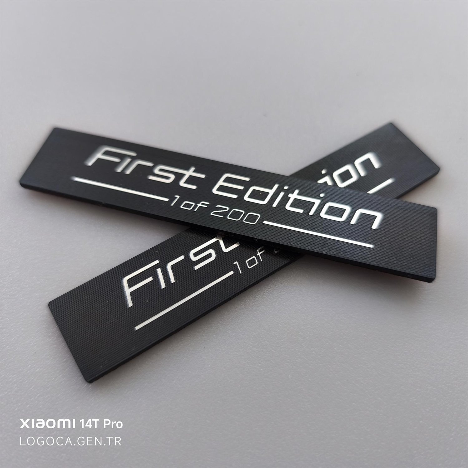 2 adet BMW First Edition Gümüş & Siyah plastik Çıkartma - 10x2cm - Kendinden Yapışkanlı - Resim 4