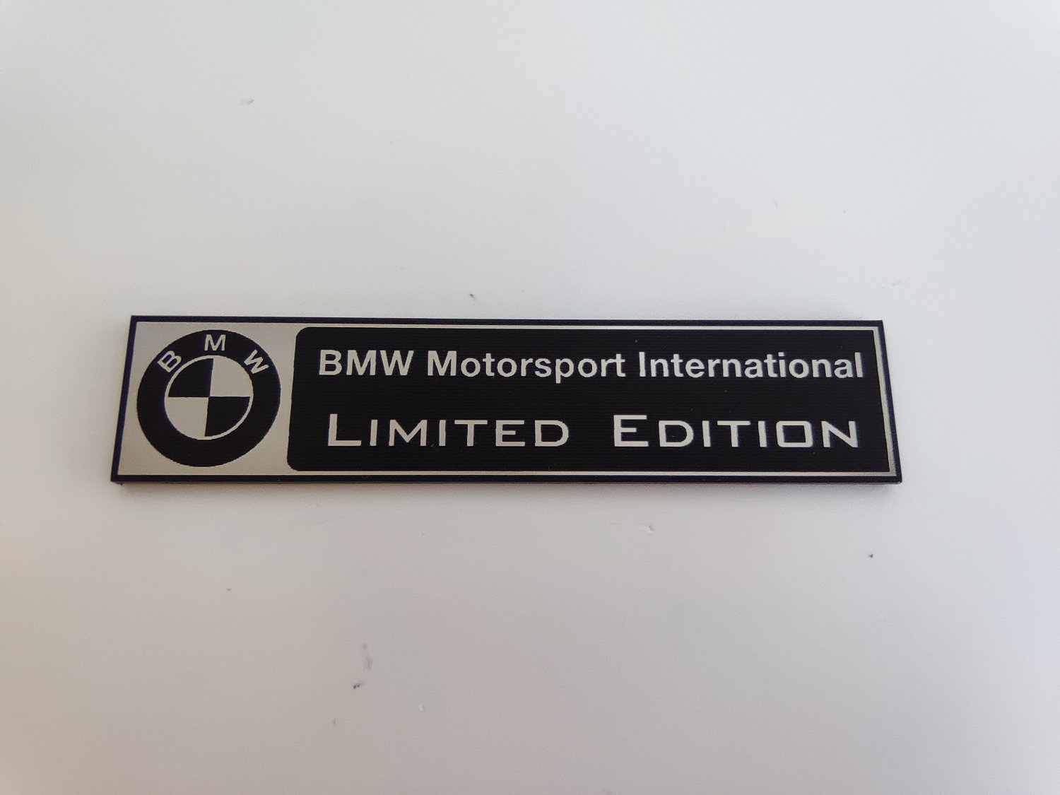BMW limited special motorsport individual seçenekli siyah üzeri gümüş etiket - Resim 7